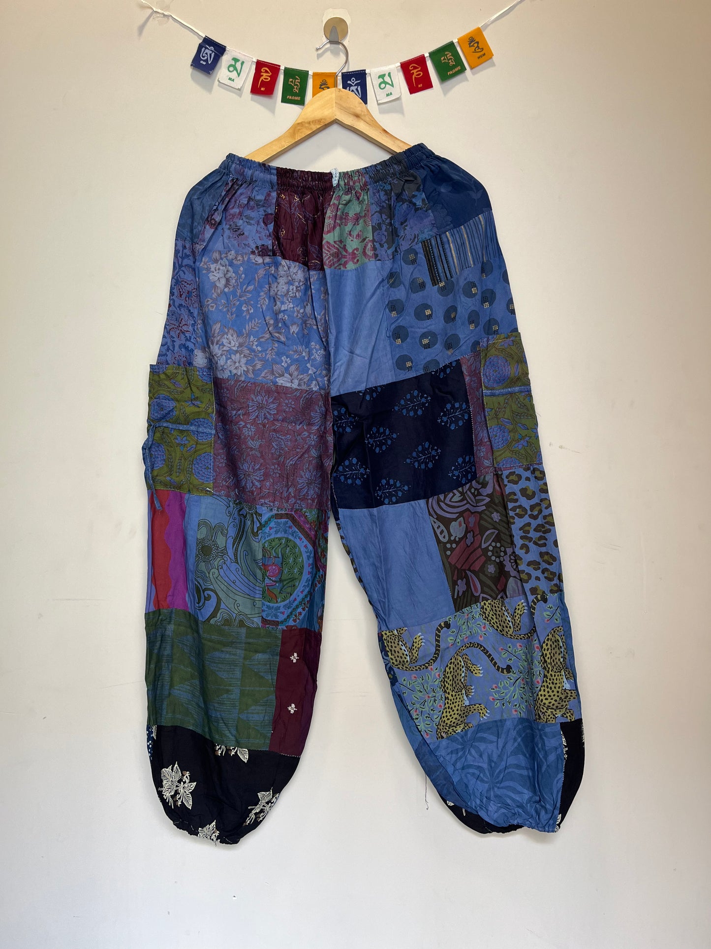 Patchwork Pants - Blue