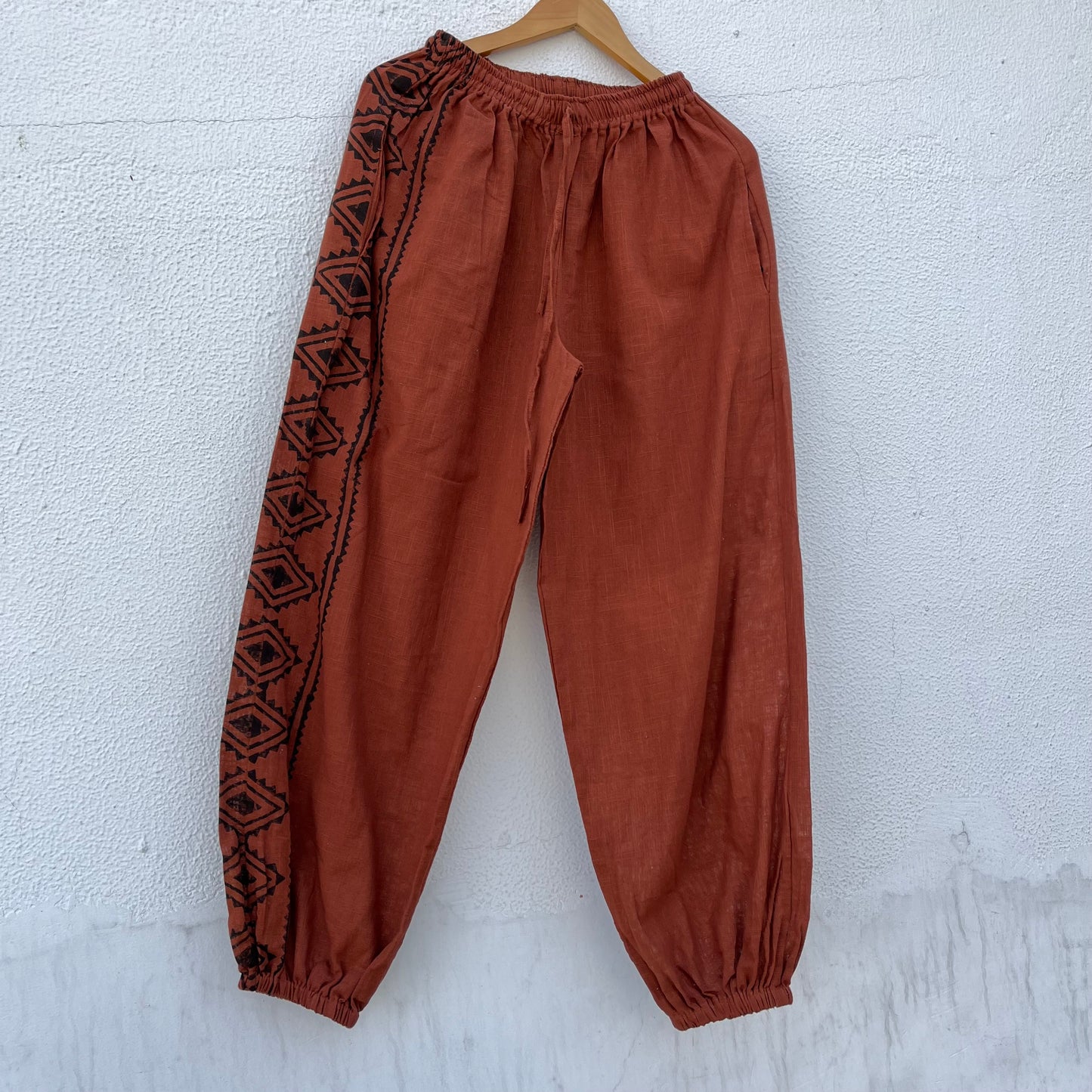 Moksha Cotton Pant- Rust Orange
