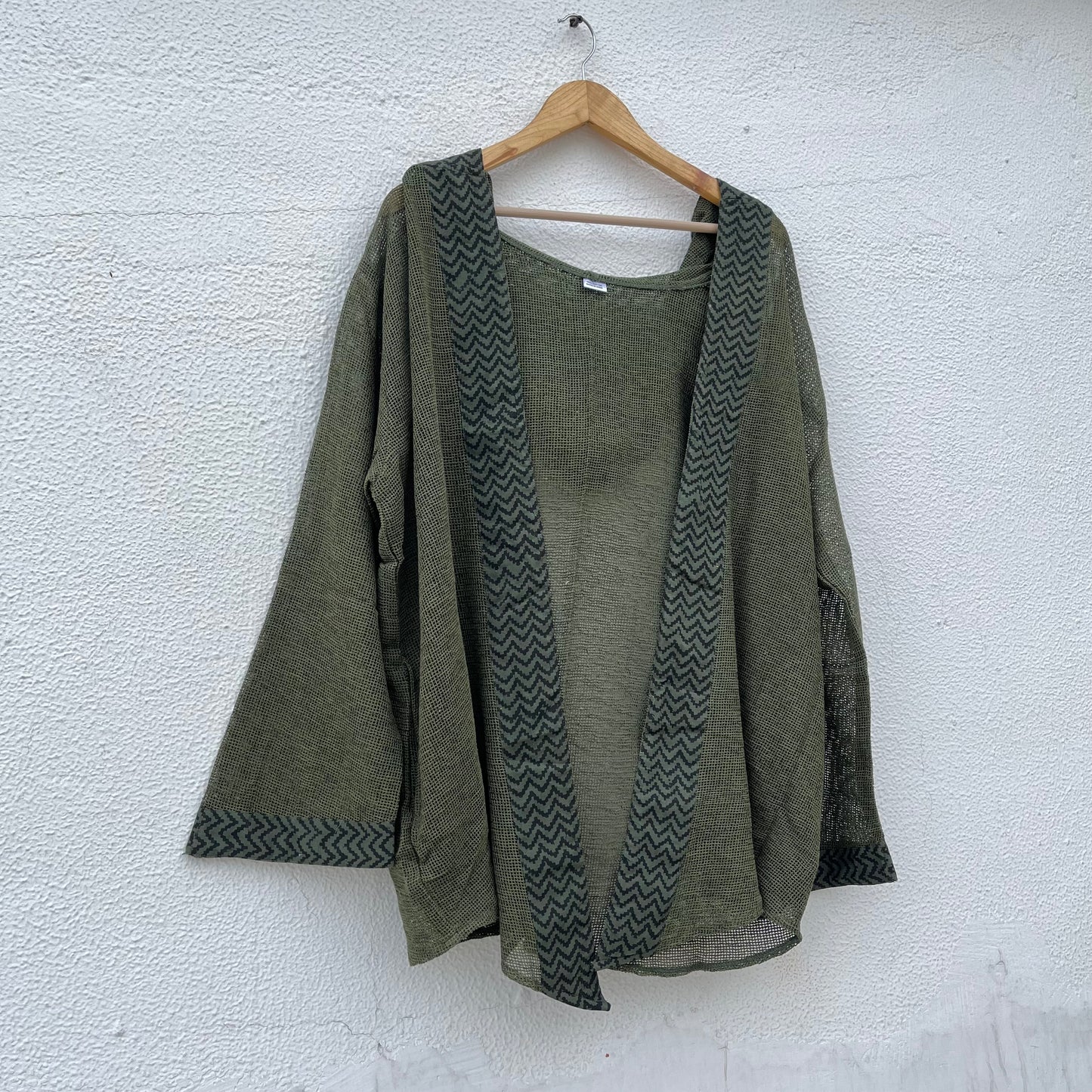Kabira Cotton Shrug - Olive Green
