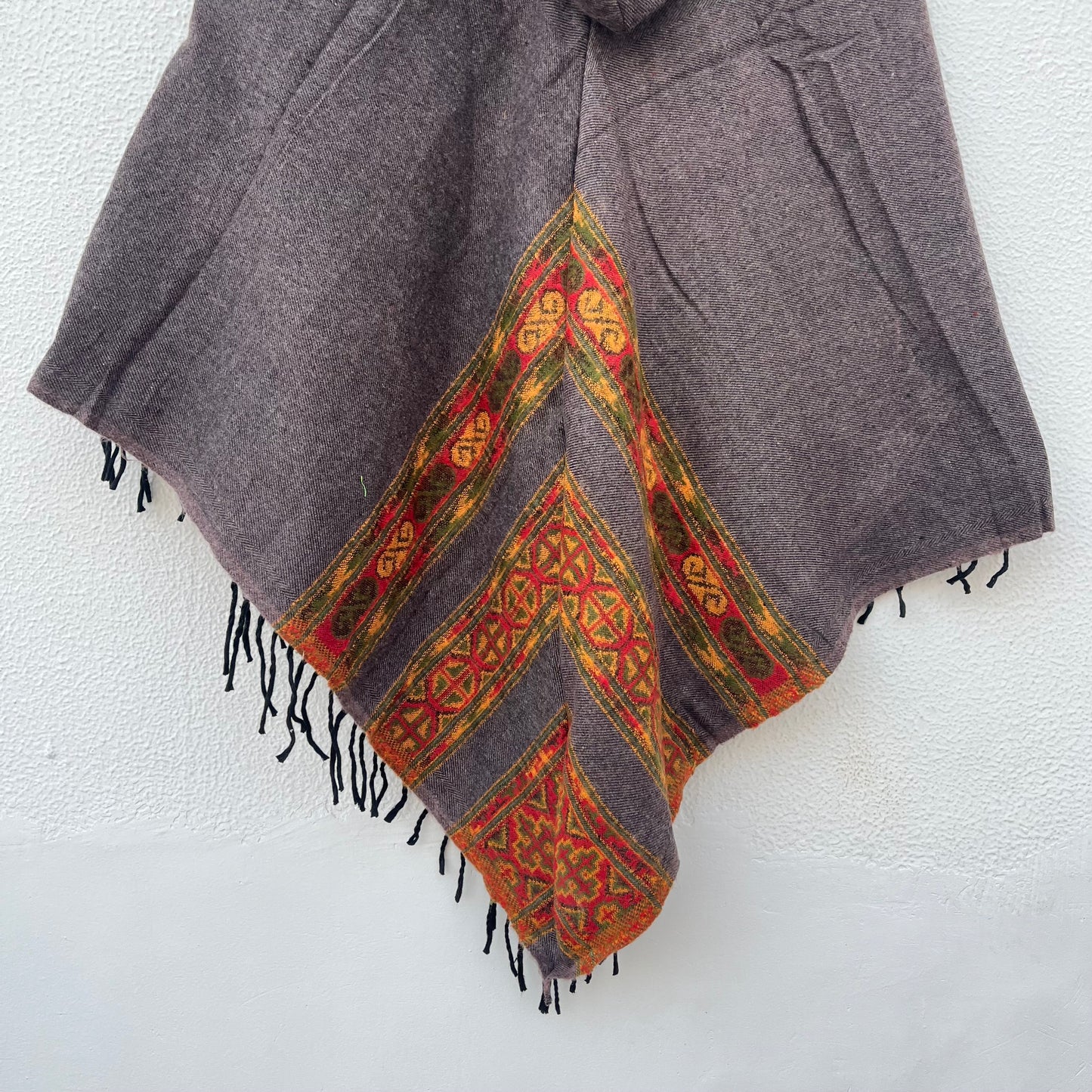 Pahadi Poncho 3 Patti with Hood - Purple