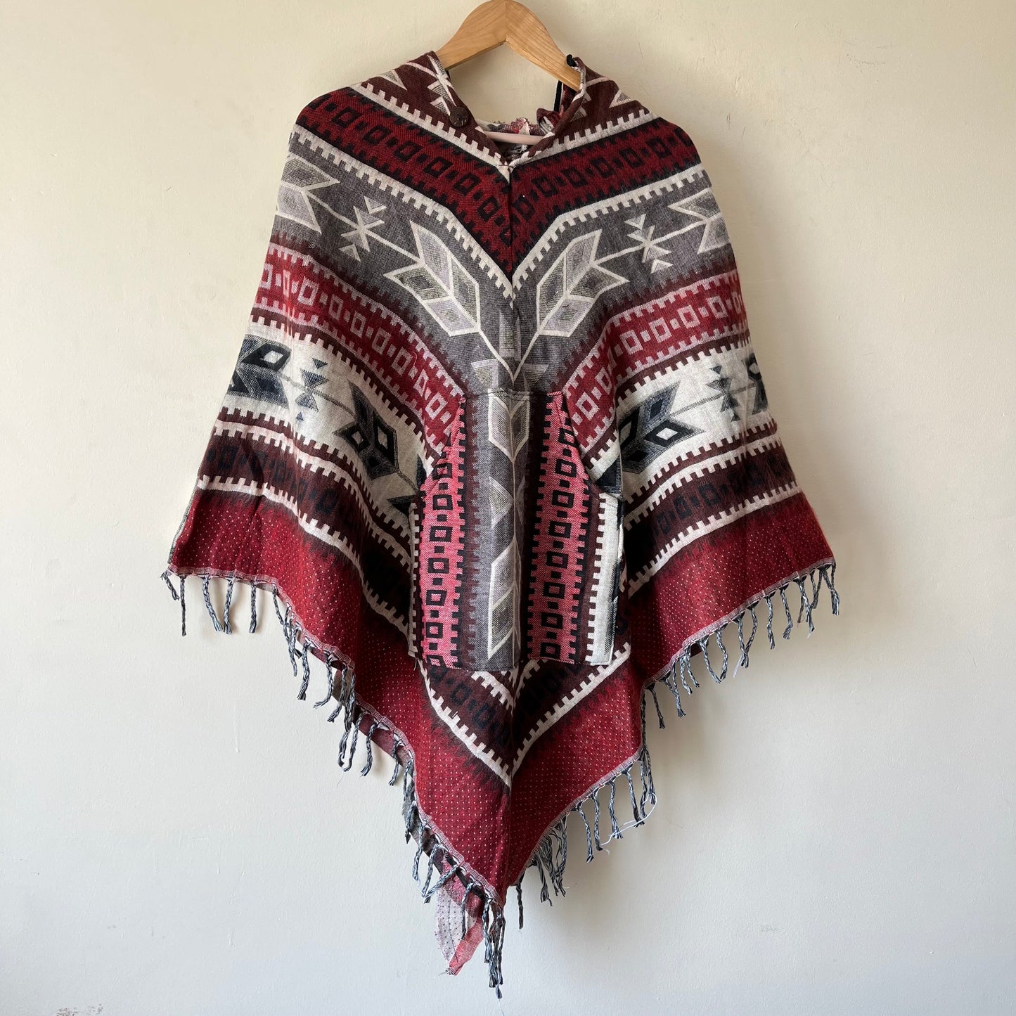 Pahadi Printed Poncho With Hood