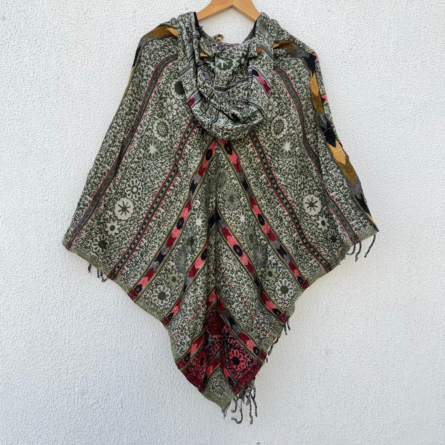Pahadi Printed Poncho With Hood