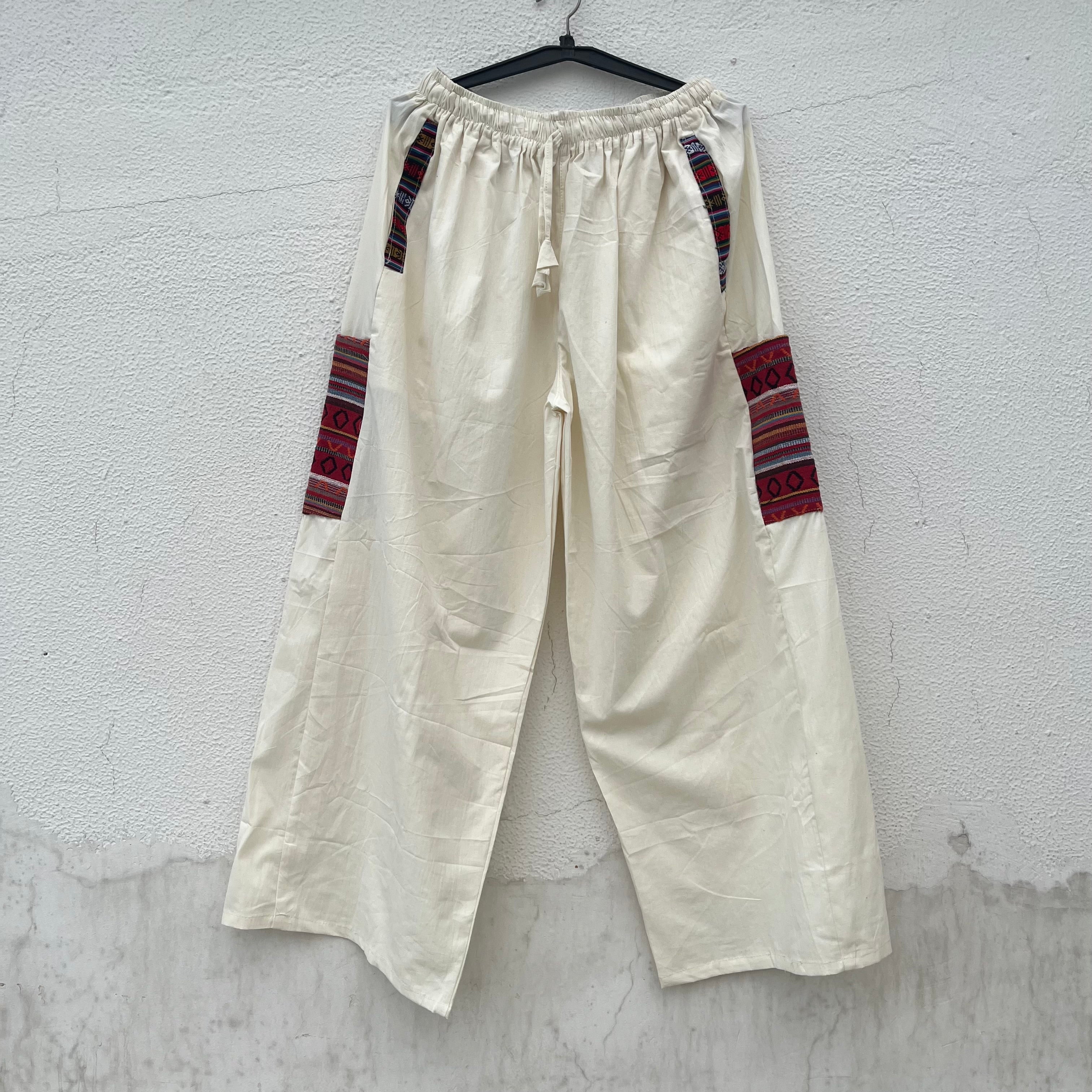 Pahadi Boho Pants - Cream