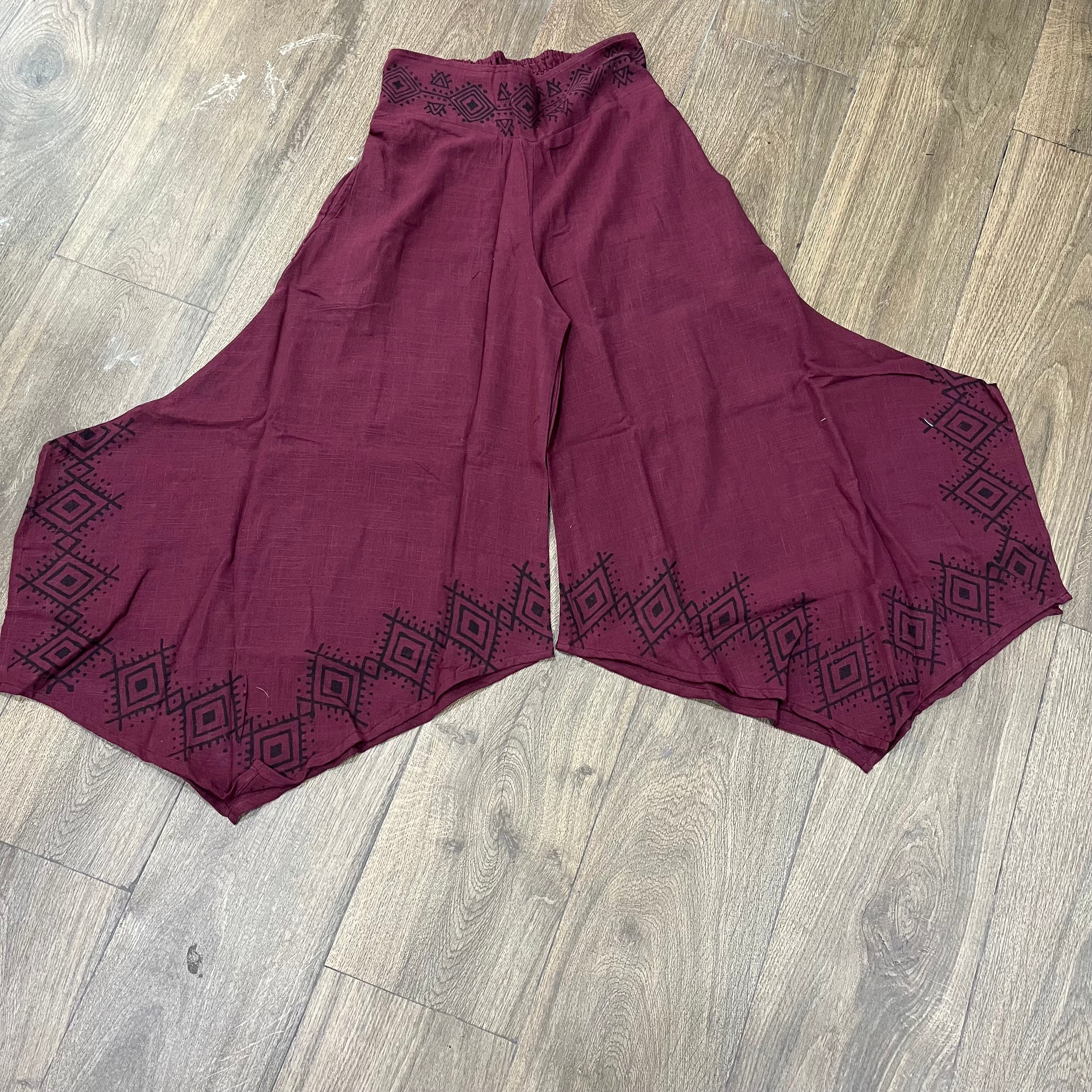 Radha Cotton Pants - Mulberry Berry