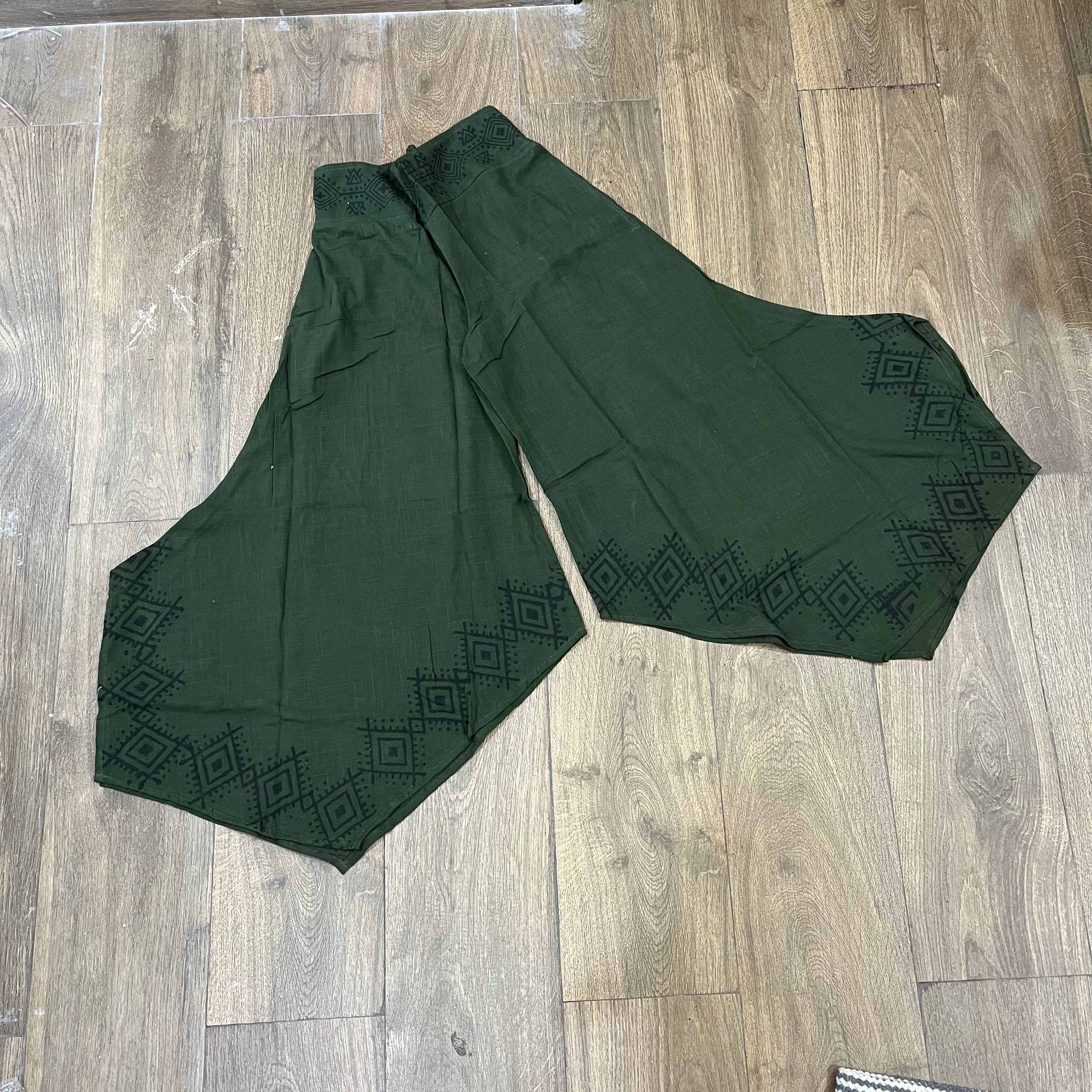 Radha Cotton Pants - Forest