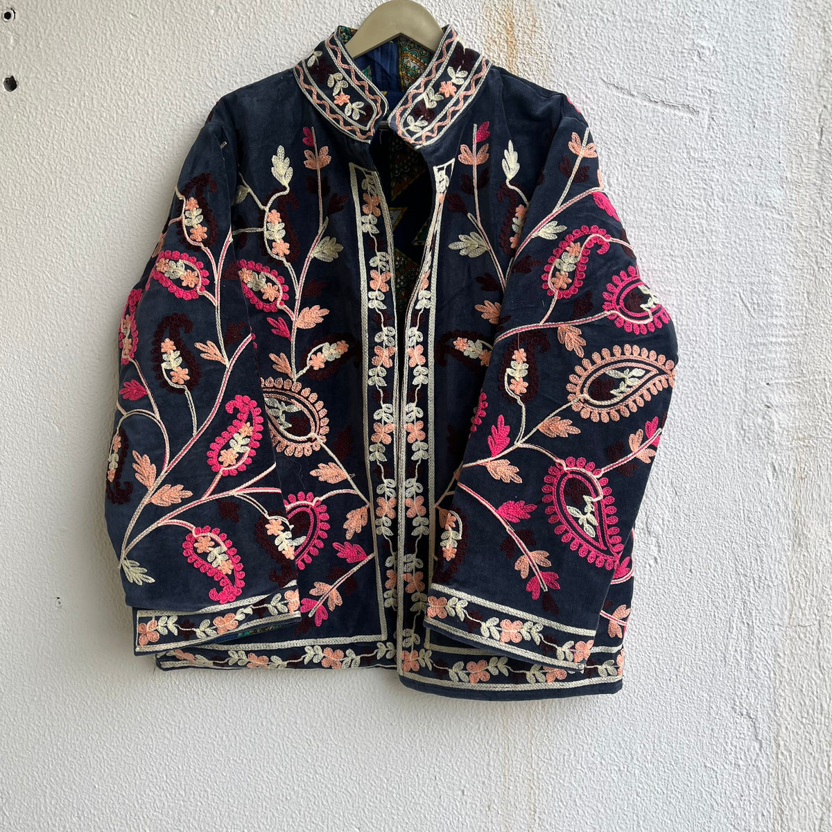 Jaipuri Thread Velvet Jacket