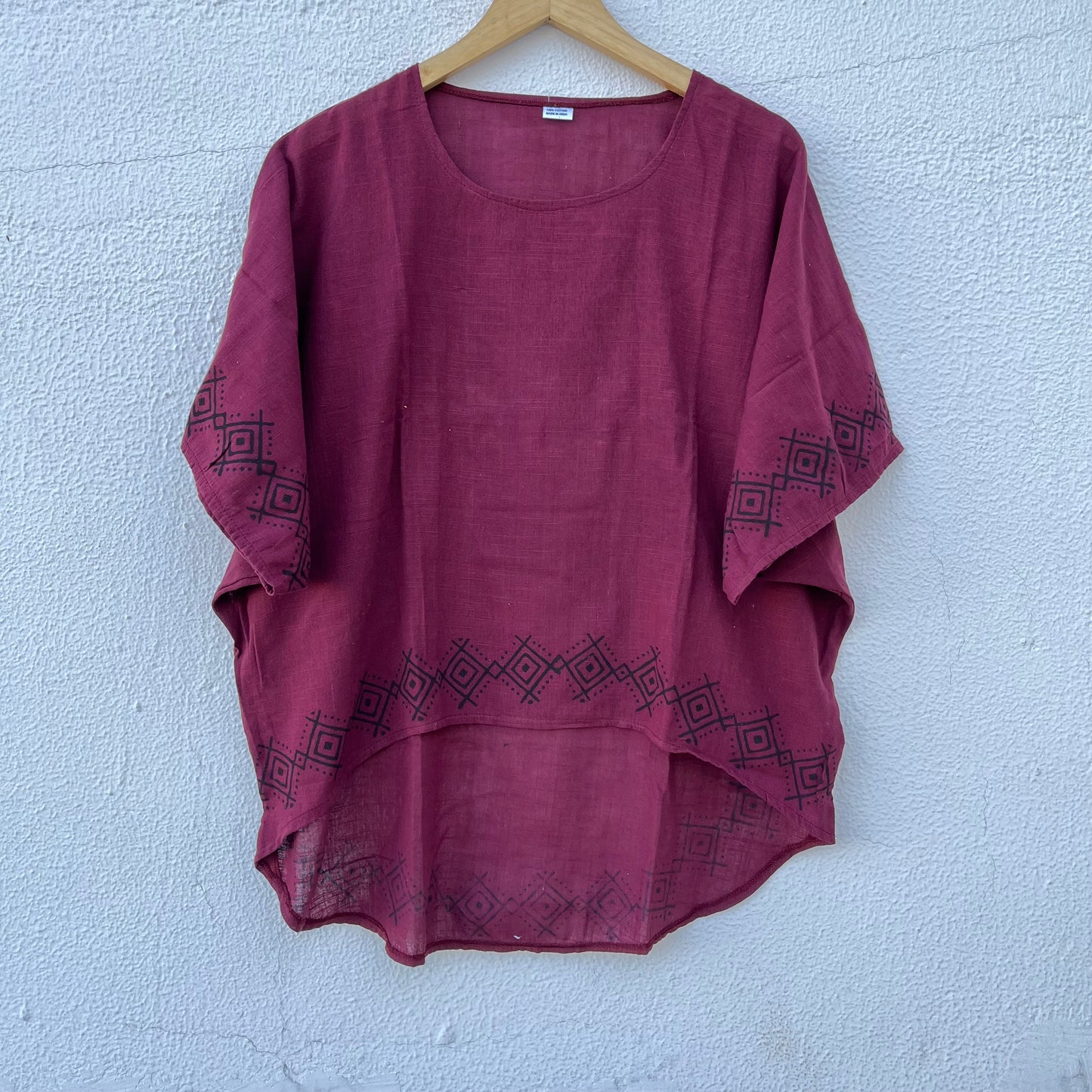 Karwaan Cotton Top- Mulberry Berry