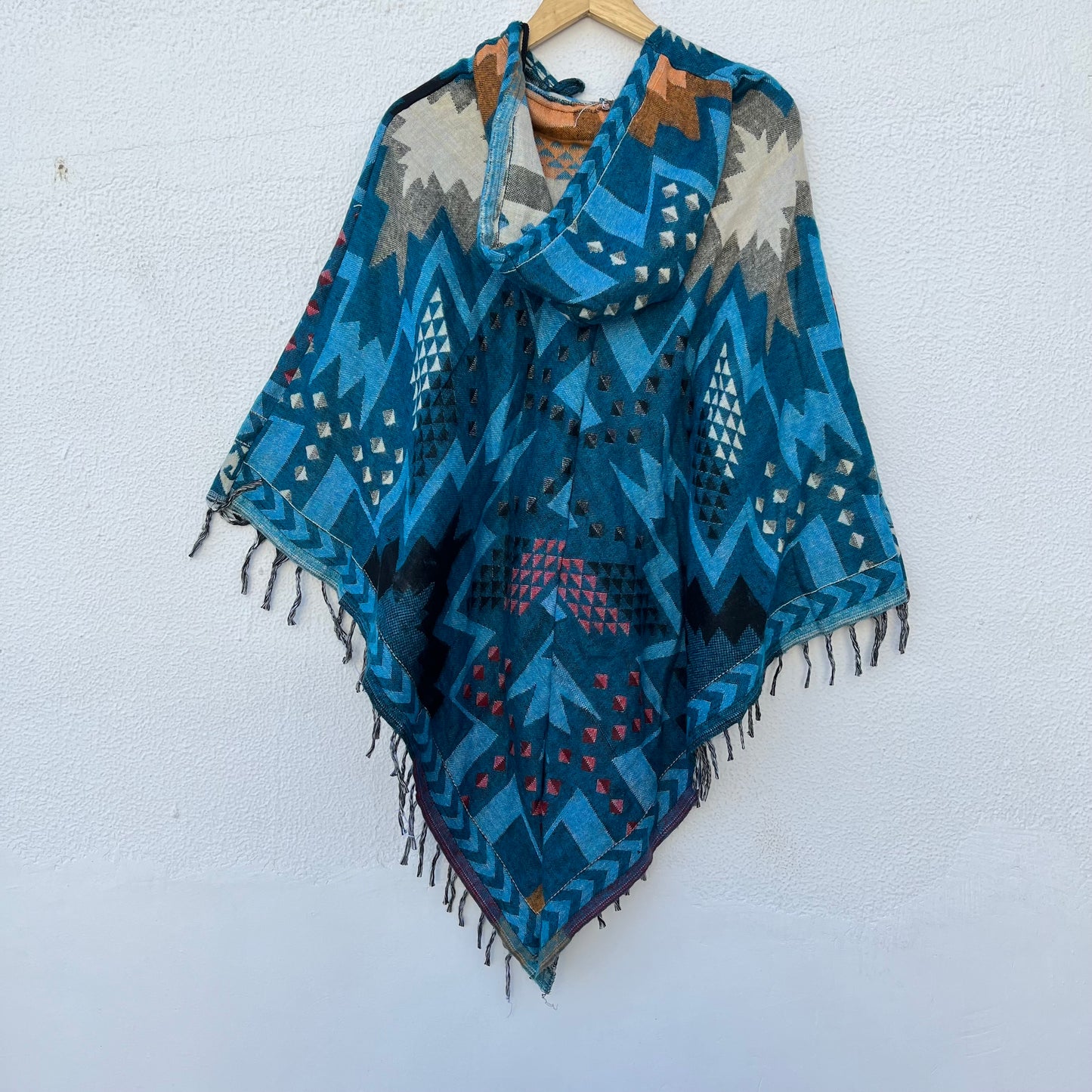 Pahadi Printed Poncho With Hood