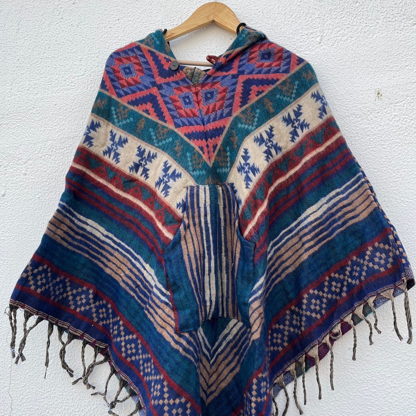 Pahadi Printed Poncho With Hood