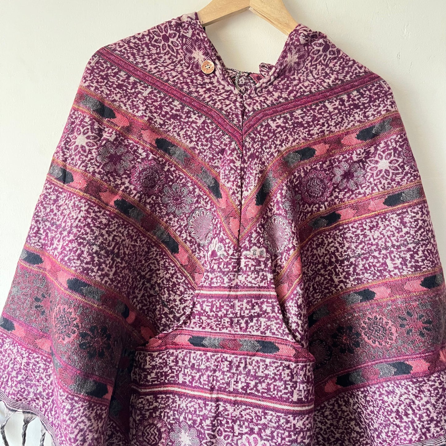 Pahadi Printed Poncho With Hood