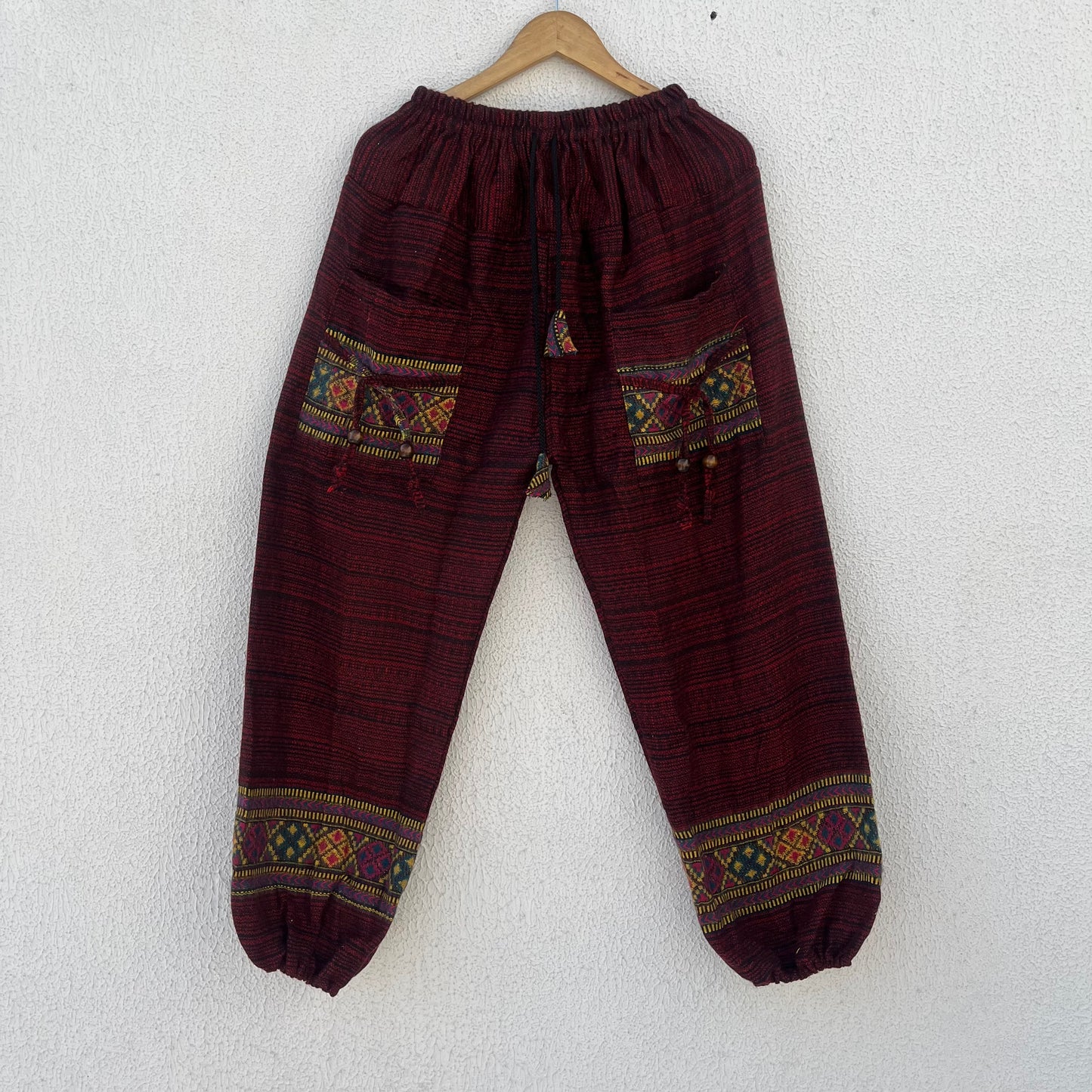 Woollen Pahadi Kullu Pants- Maroon