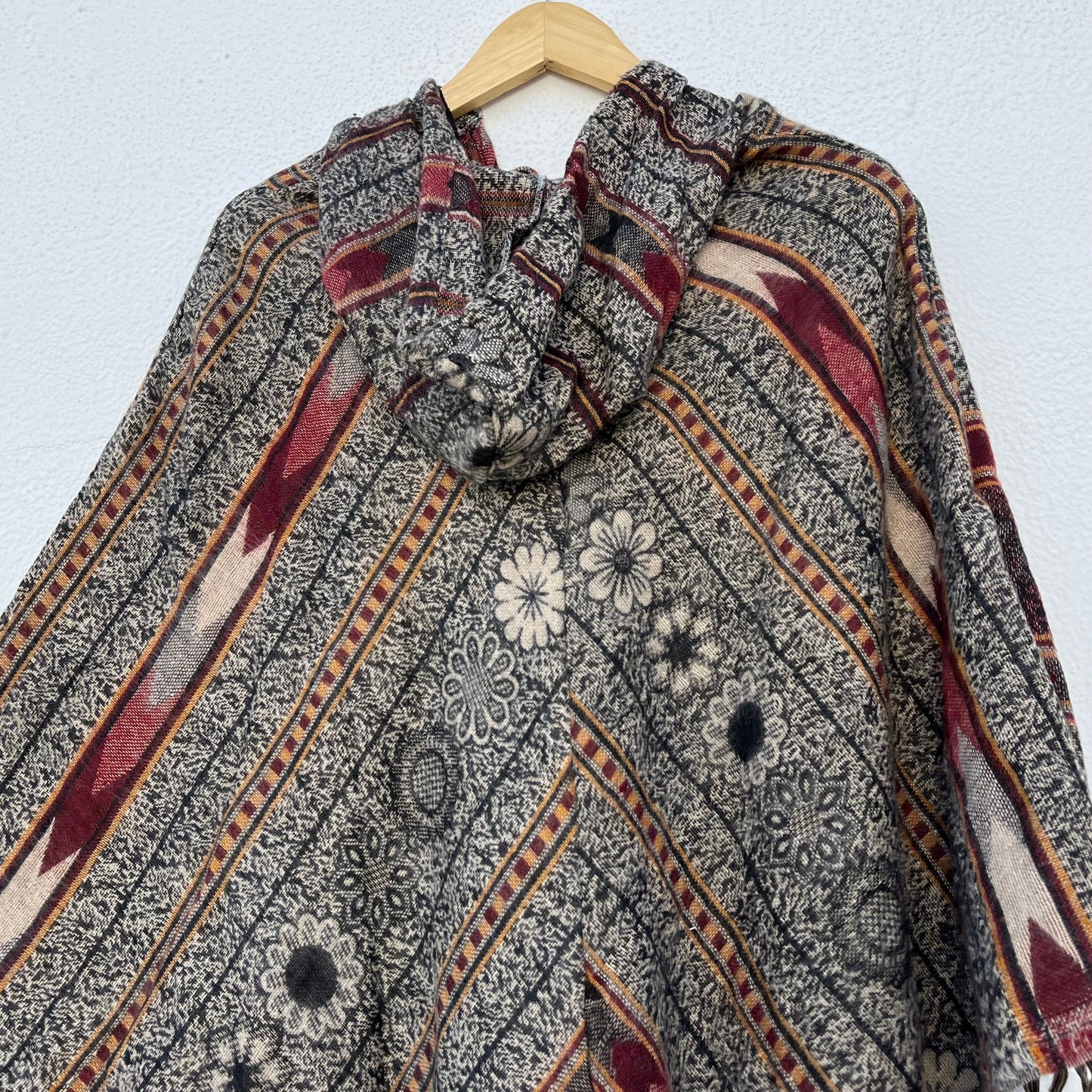 Pahadi Printed Poncho With Hood
