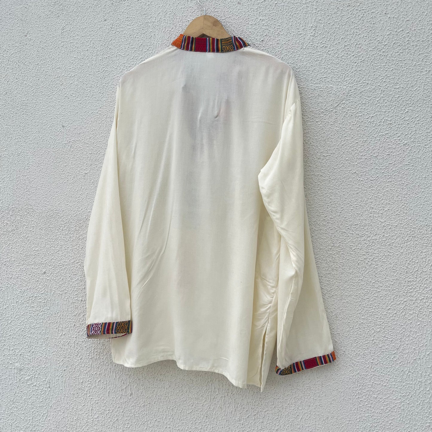 7 Chakra Kurta - Cream (Mulicolour Chakra)