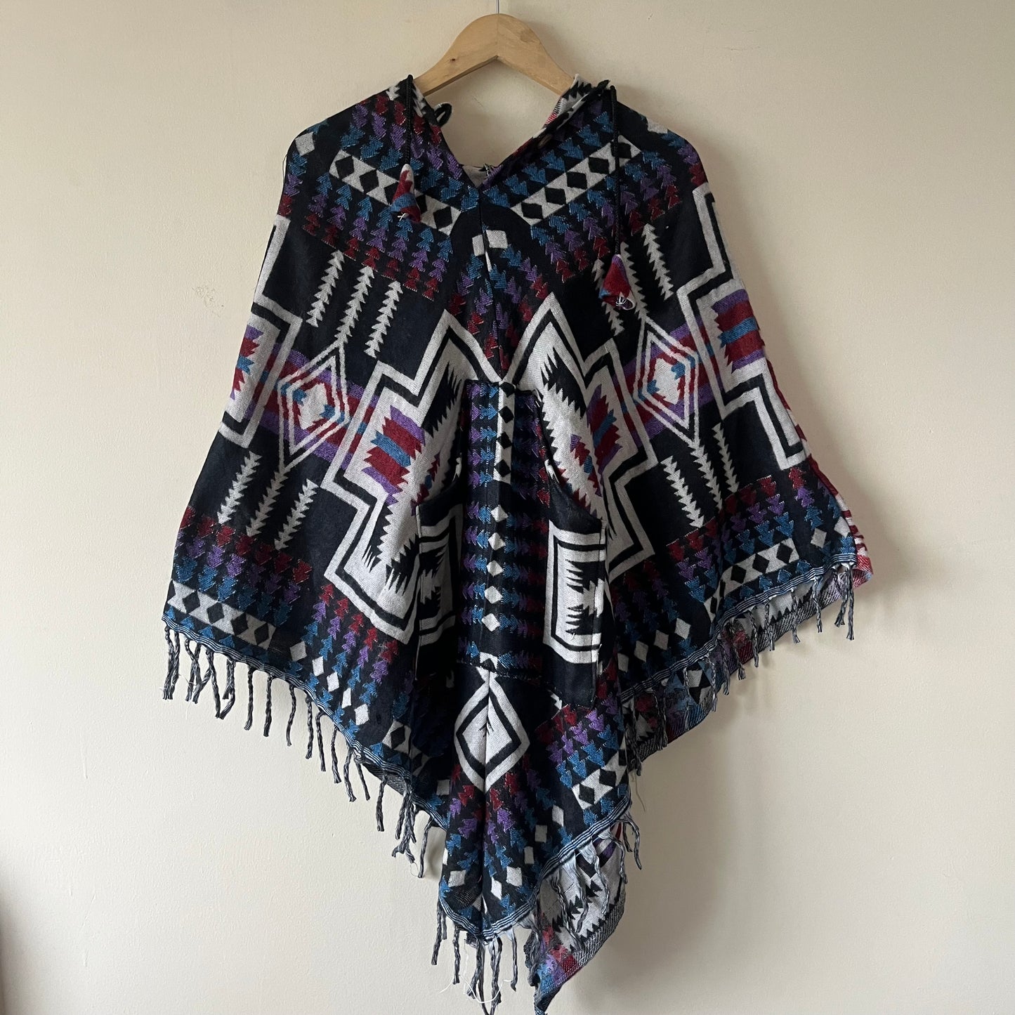Pahadi Printed Poncho With Hood