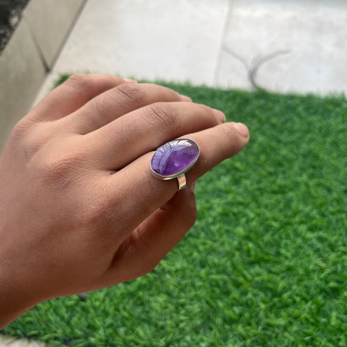 Amethyst Adjustable Ring
