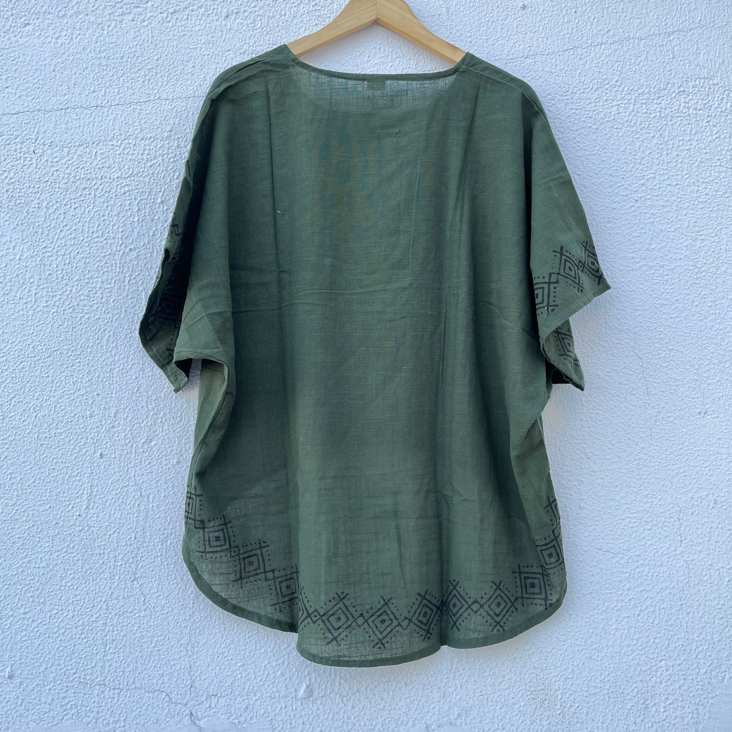 Aawara Cotton Top- Forest Green