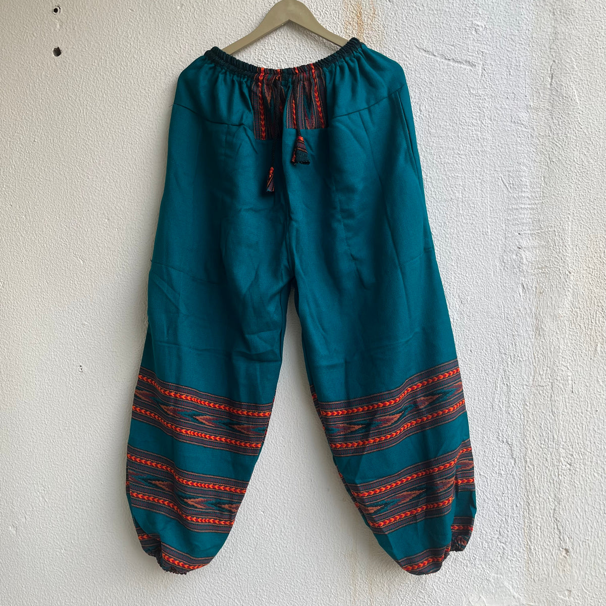 Woollen Kullu 3 Patti Pants- Firozi