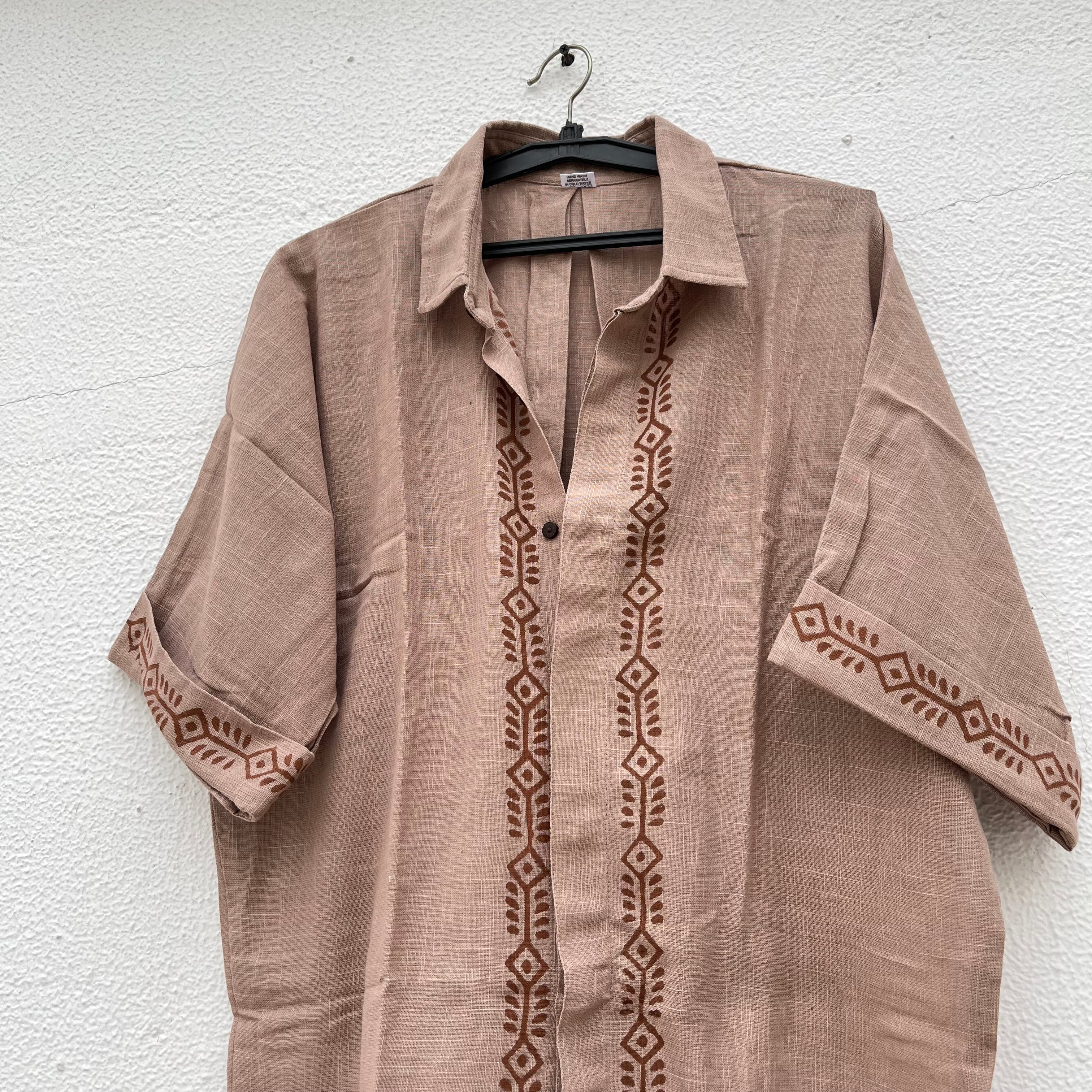 Rahgir Cotton Oversize Shirt 2.0 - Beige