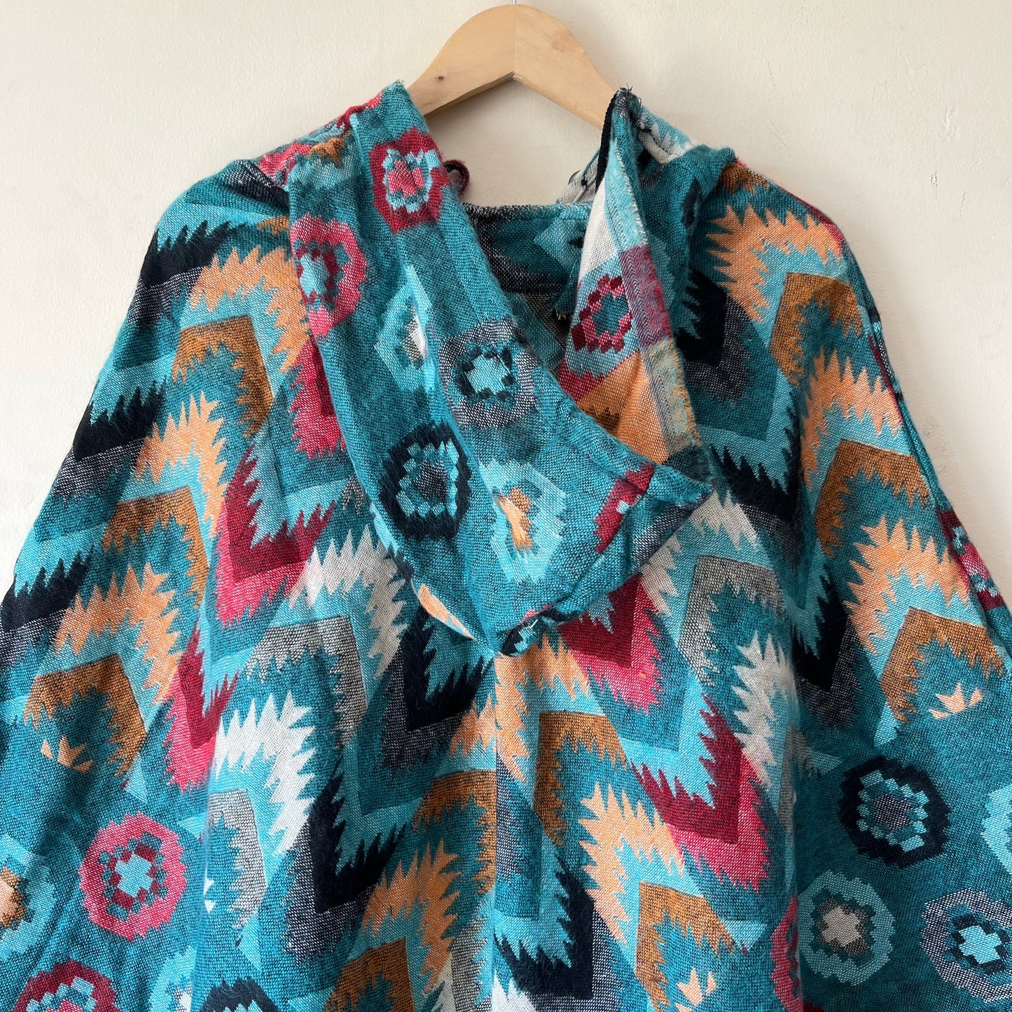 Pahadi Printed Poncho With Hood