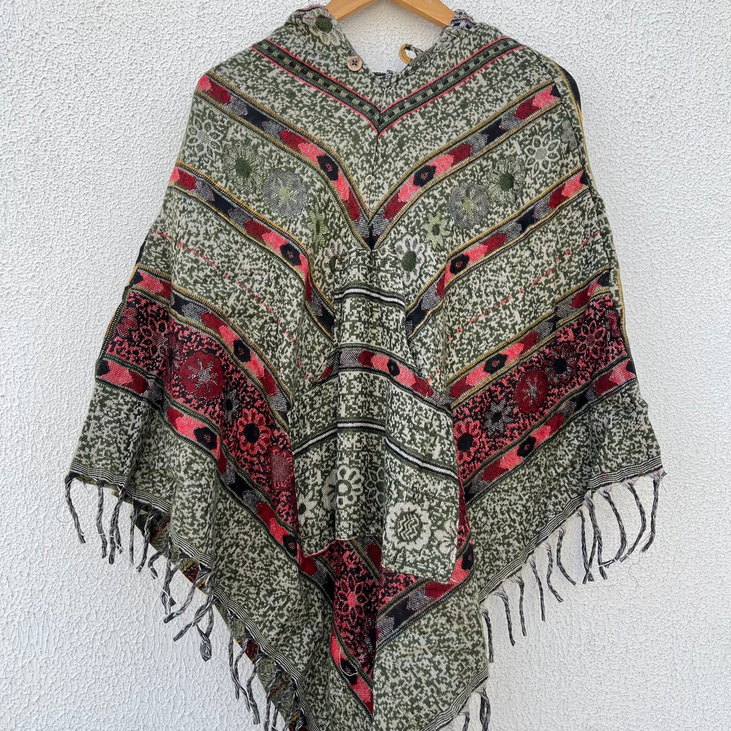 Pahadi Printed Poncho With Hood