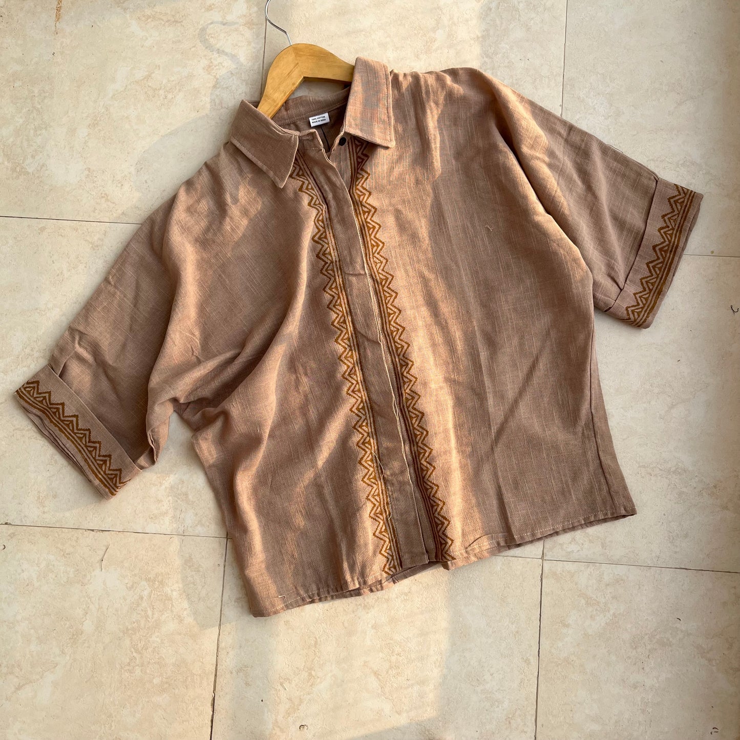 Rahgir Cotton Shirt - Light Sand