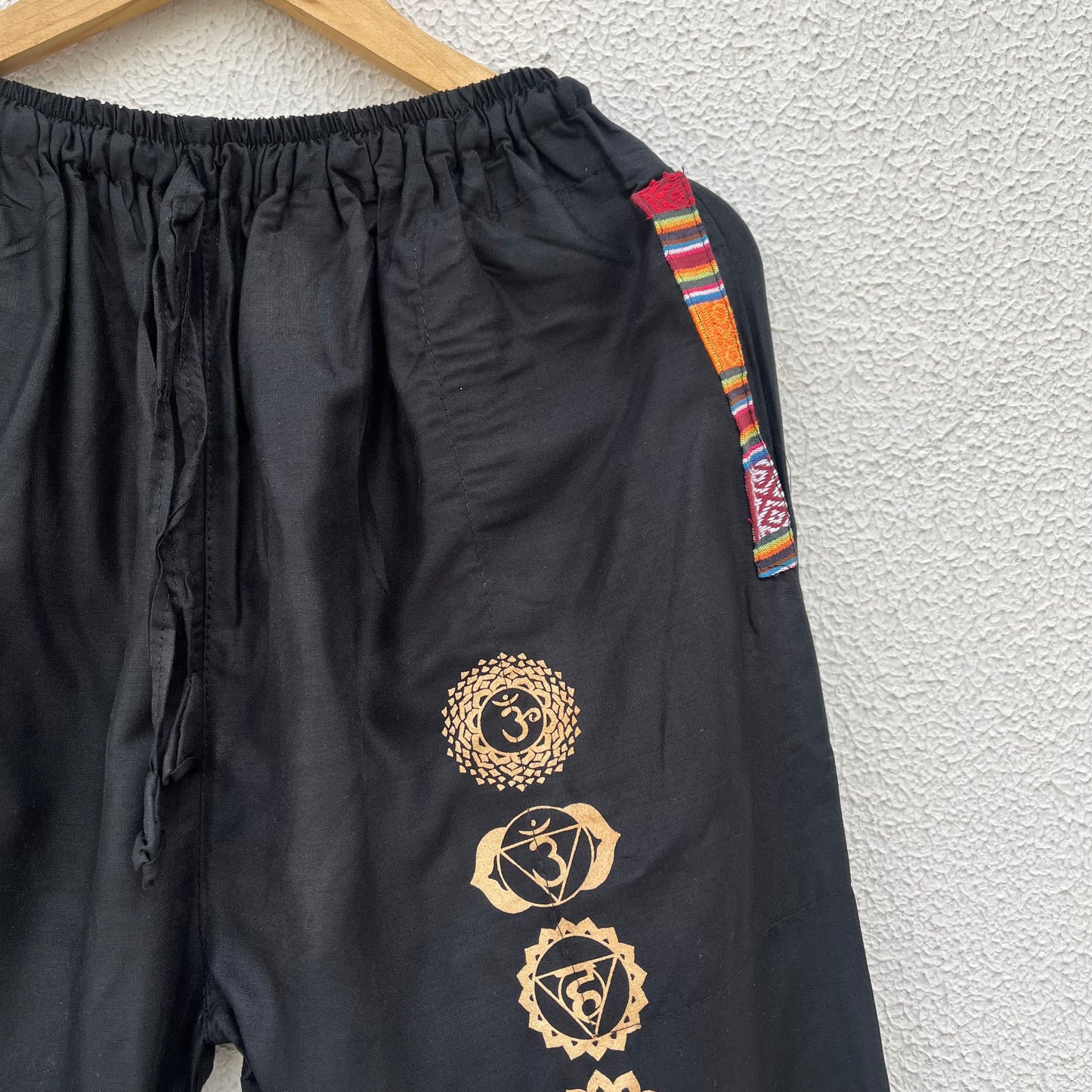 7 Chakra Pants - Black ( Golden )