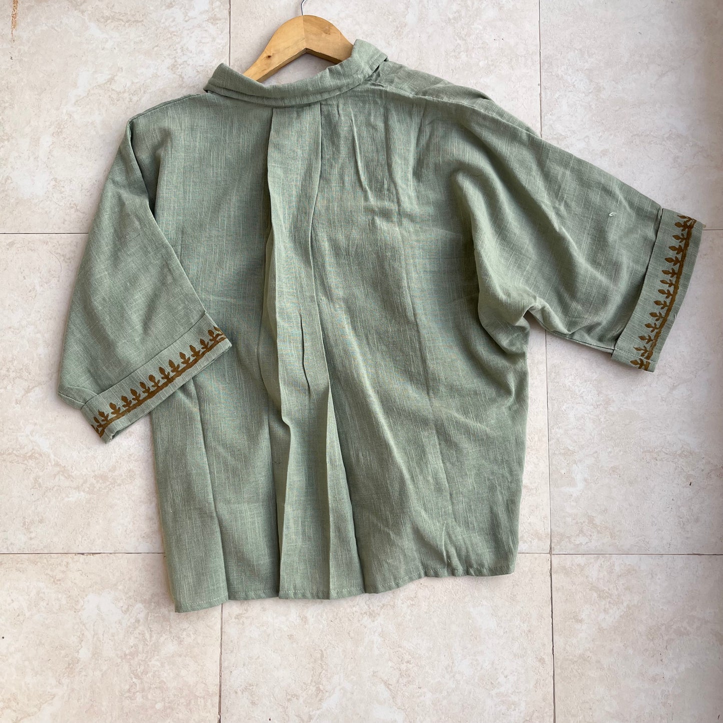 Rahgir Cotton Shirt - Sage Green