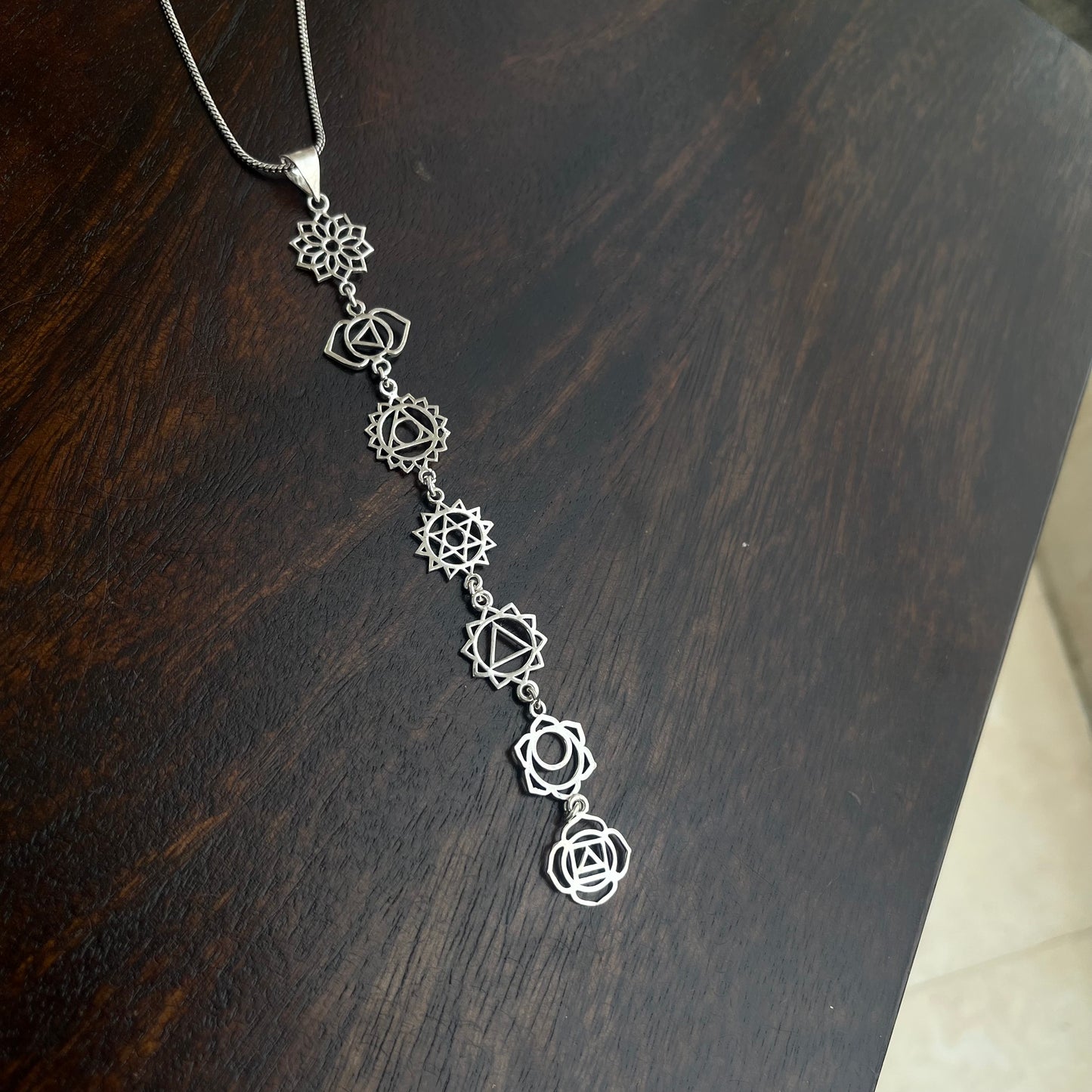 7 Chakra Pendant & Chain