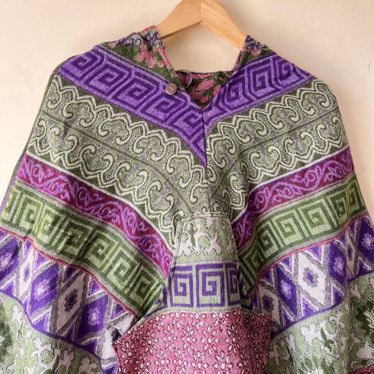 Pahadi Printed Poncho With Hood