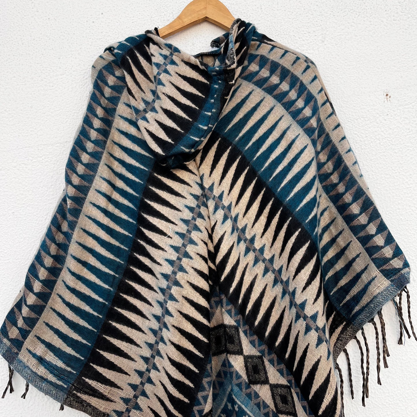 Pahadi Printed Poncho With Hood