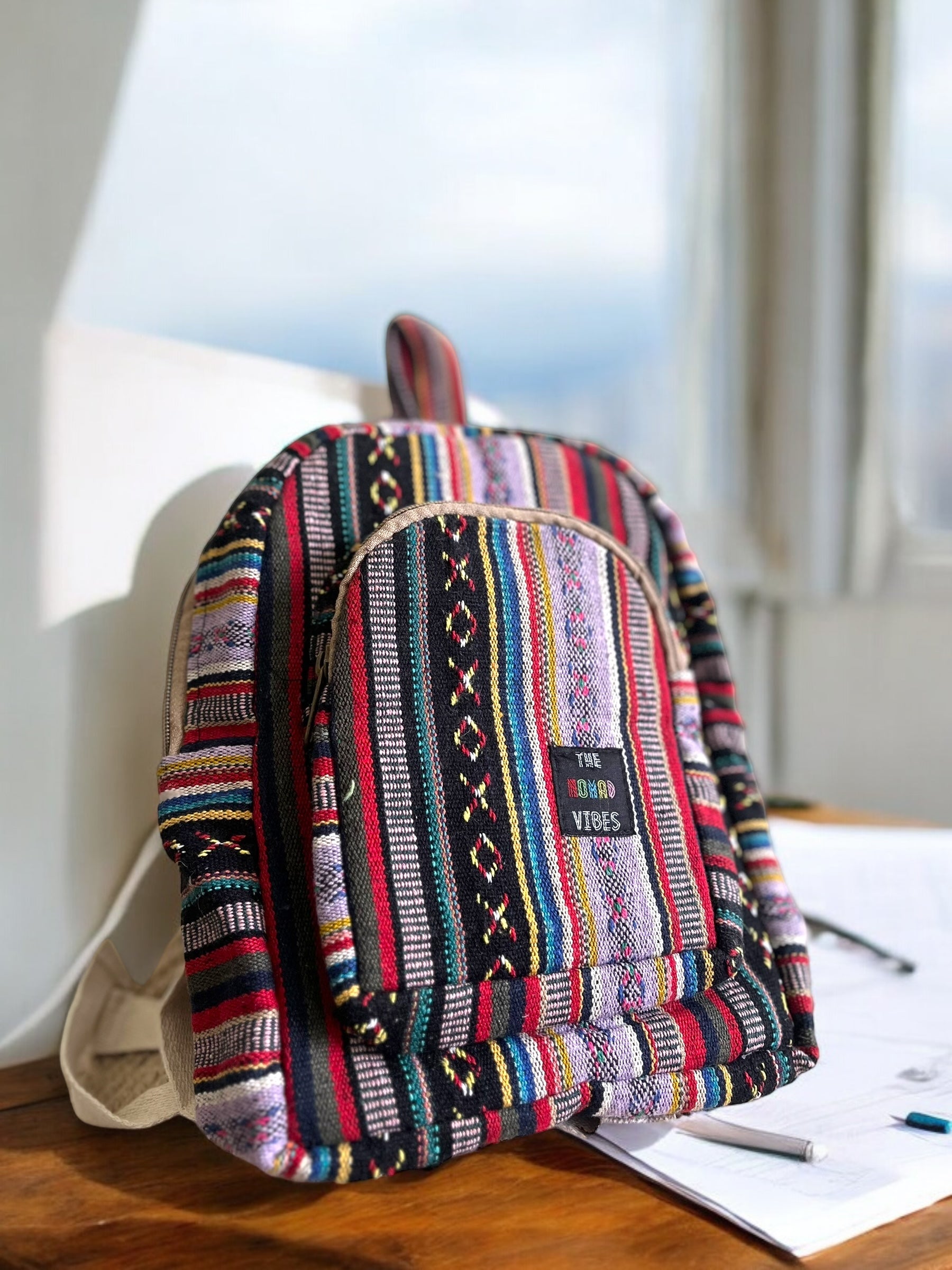 Mini Hemp Backpack – The Nomad Vibes - Main Image