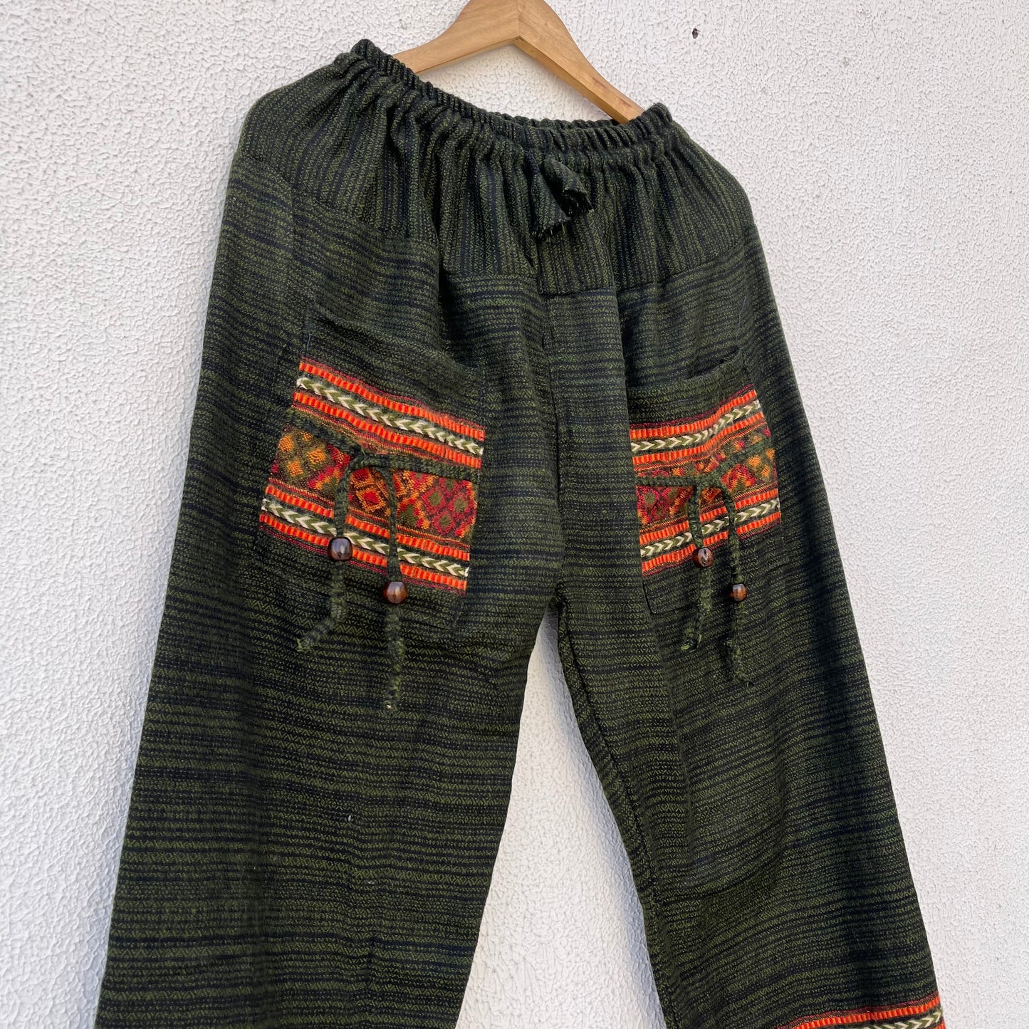 Woollen Pahadi Kullu Pants- Green