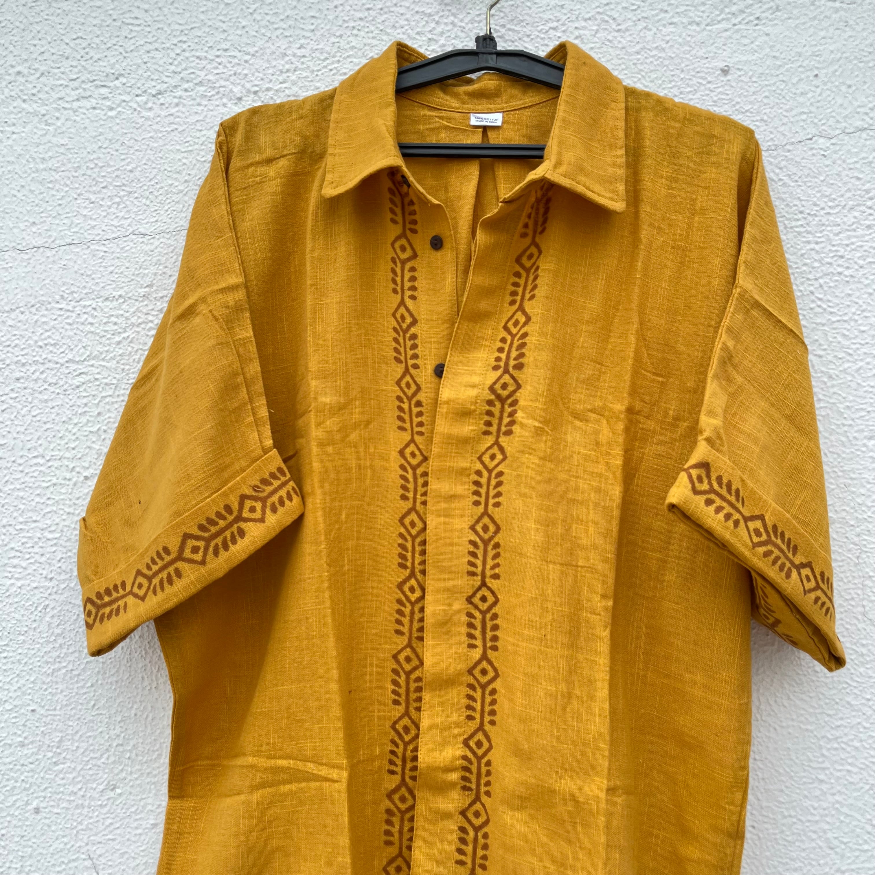 Rahgir Cotton Oversize Shirt 2.0 - Mustard