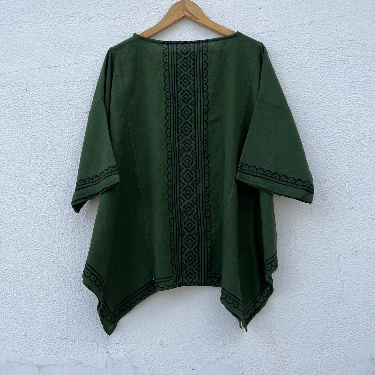 Bairan Cotton Top- Forest Green