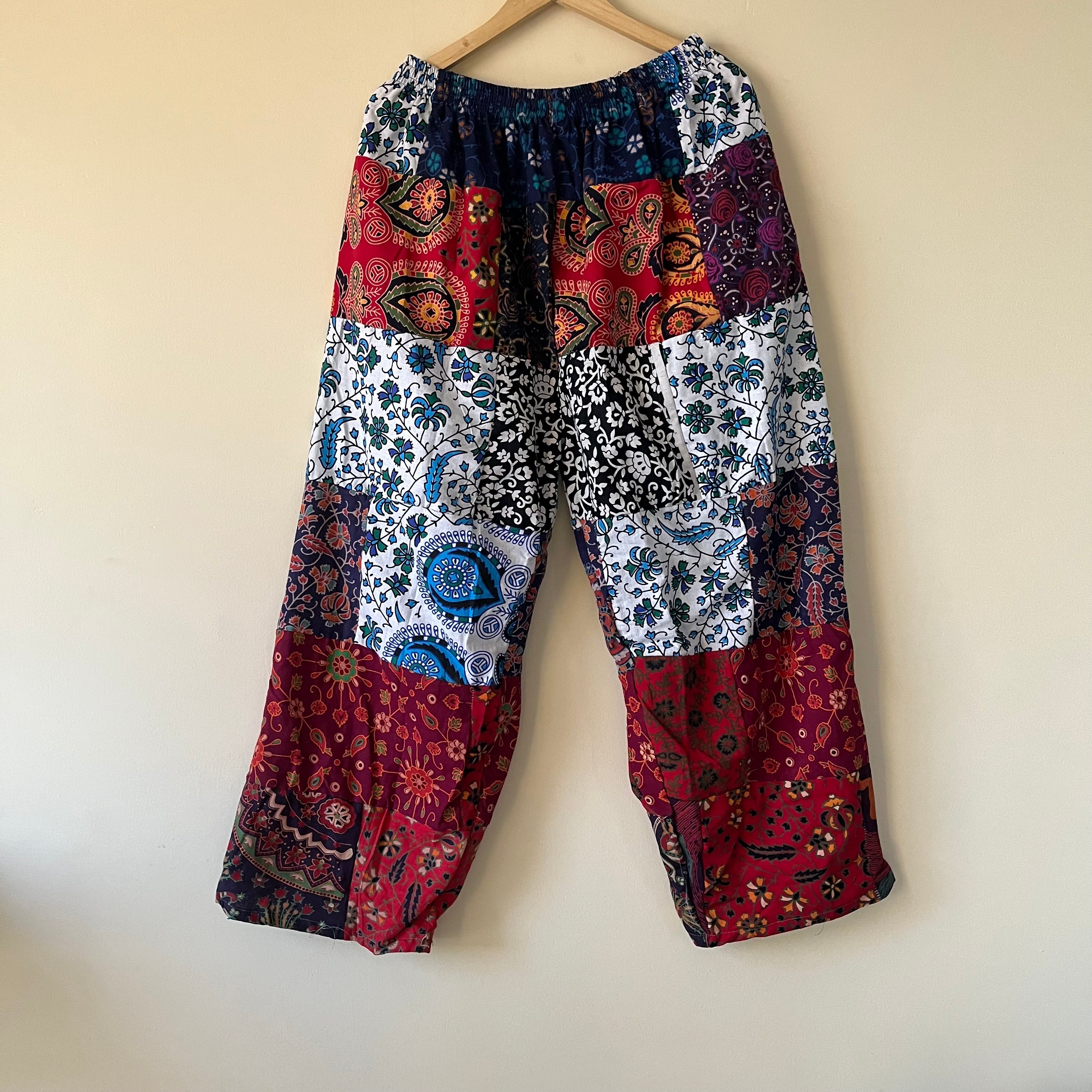 Cotton Patchwork  Pants- Mix Print (Palazzo Style)