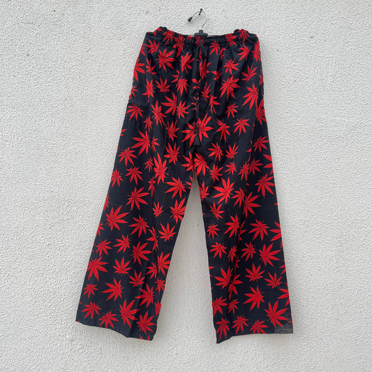 Hemp Leaf Pants - Red