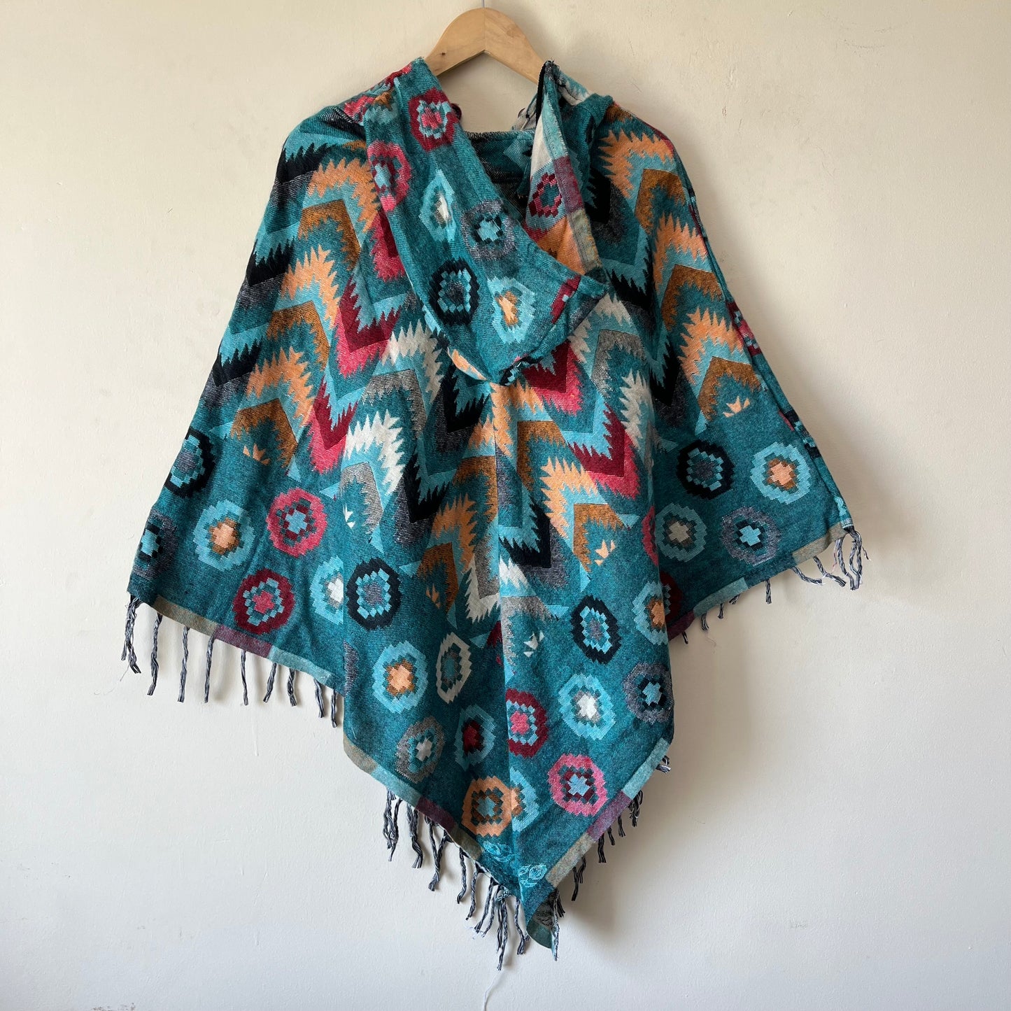 Pahadi Printed Poncho With Hood