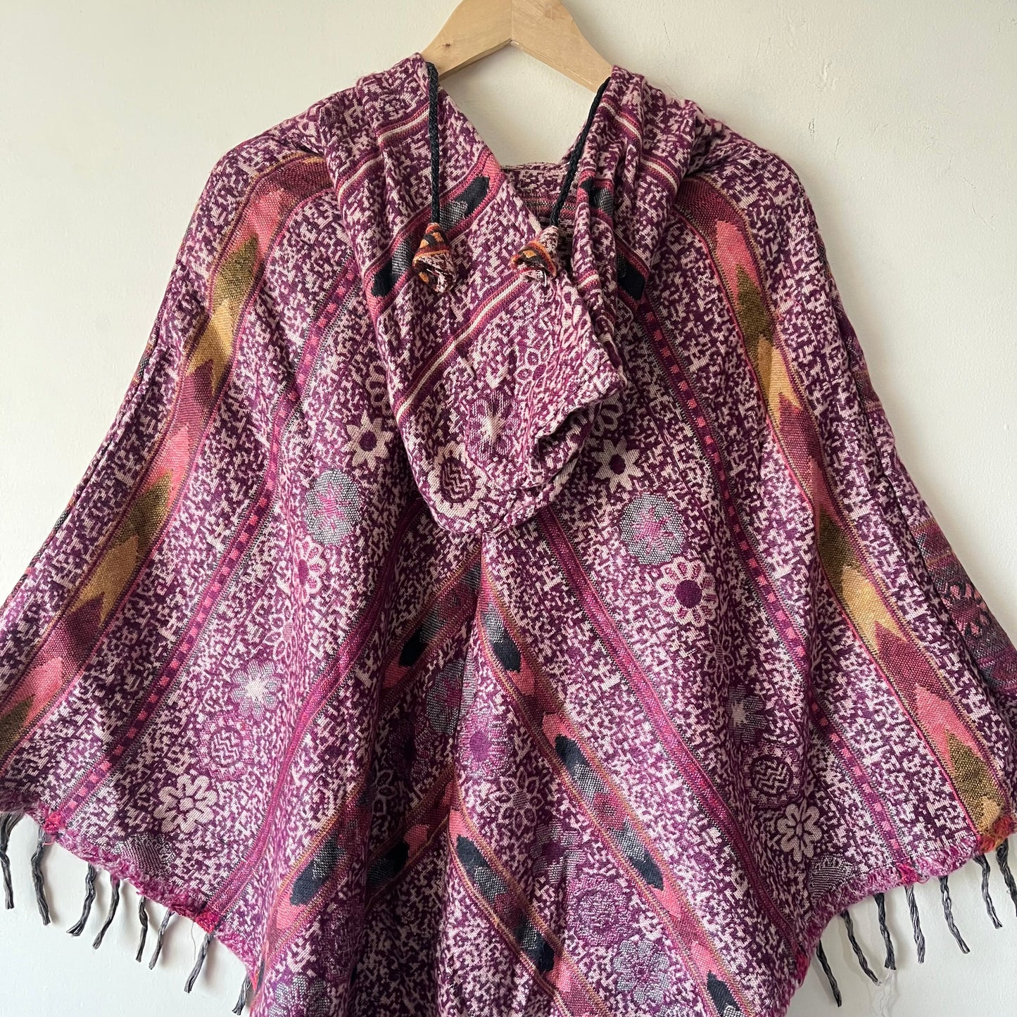 Pahadi Printed Poncho With Hood