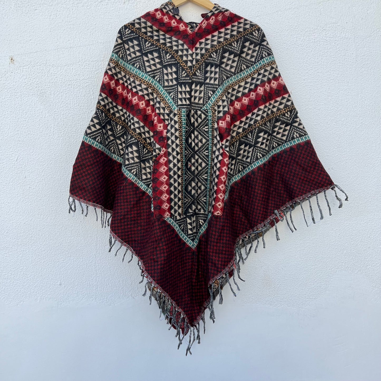 Pahadi Printed Poncho With Hood
