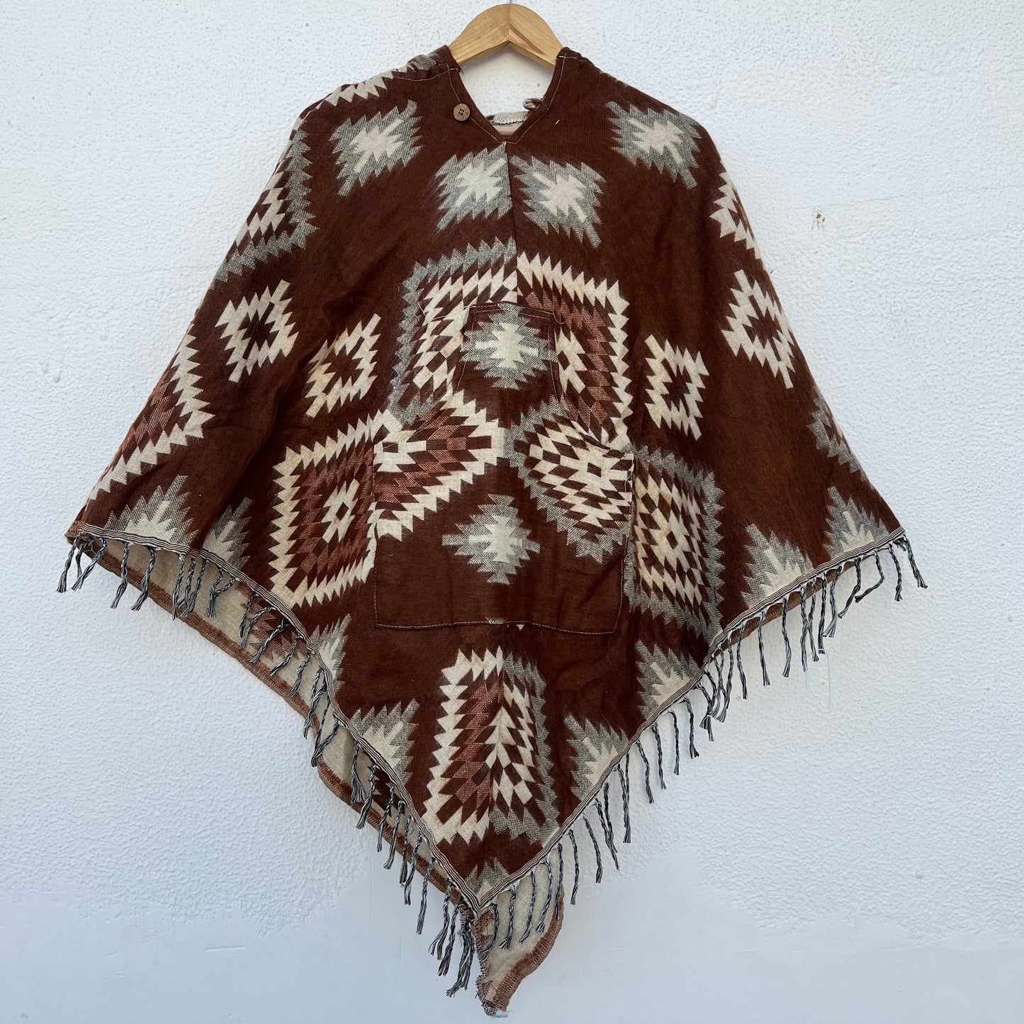 Pahadi Printed Poncho With Hood