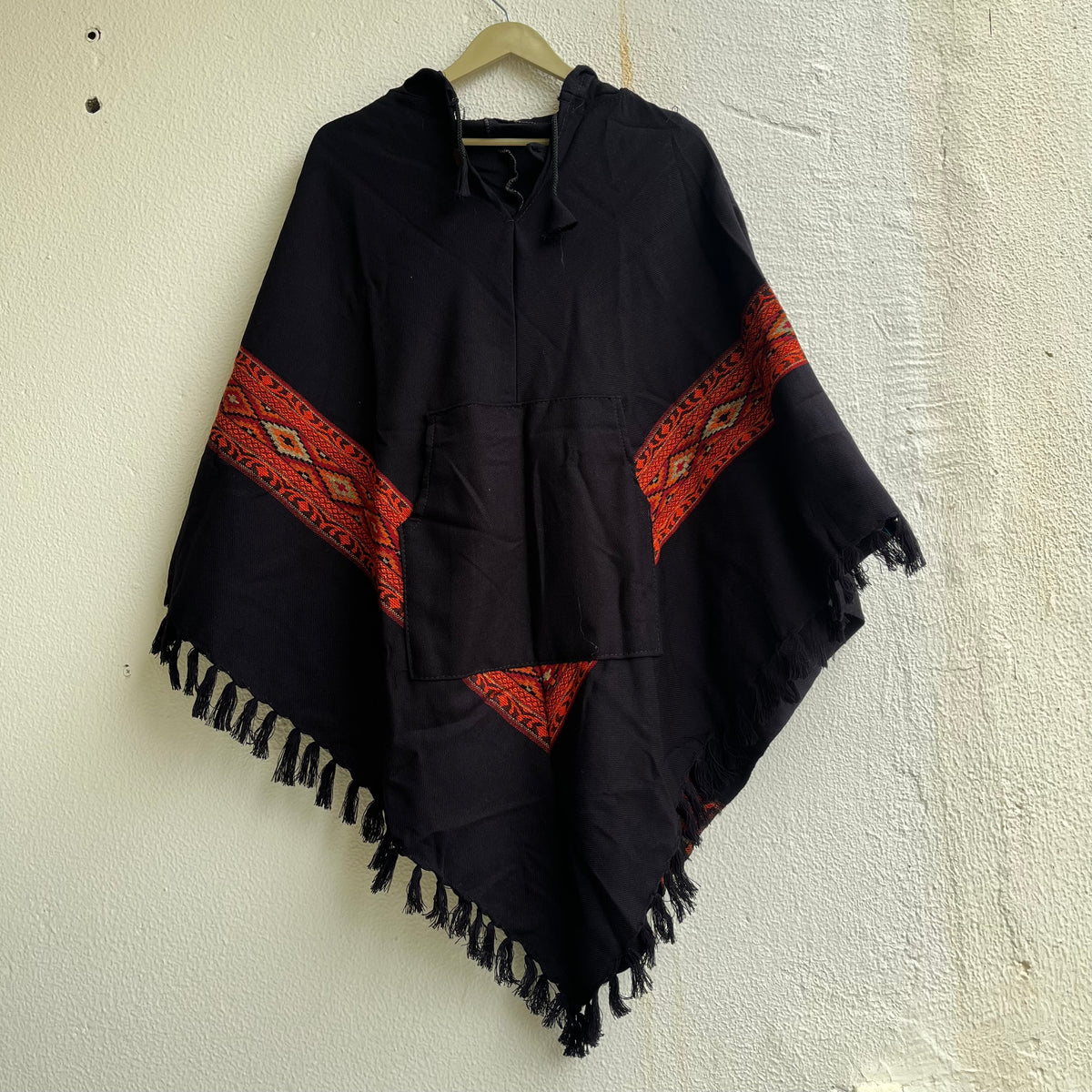 Woollen Pahadi Poncho - Night