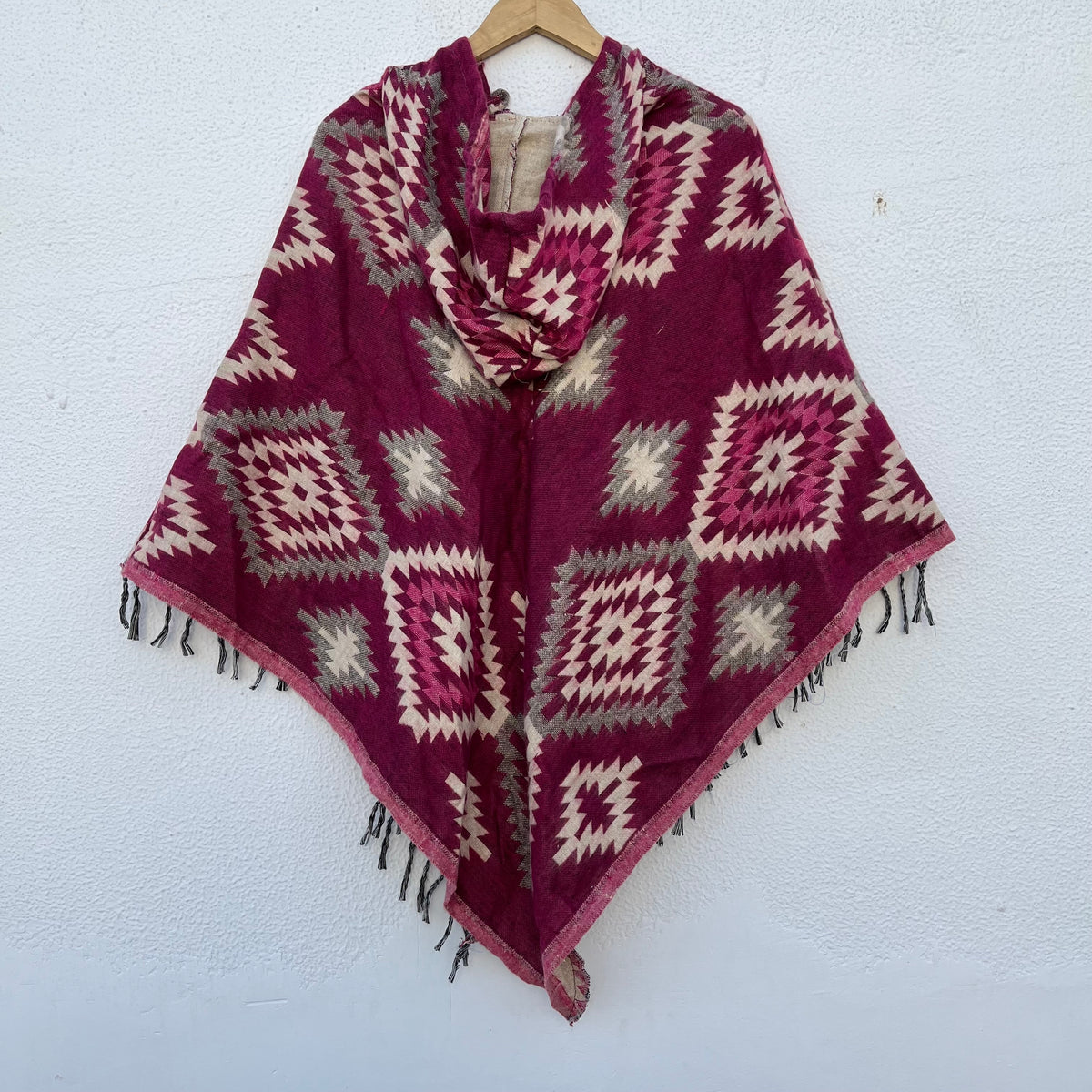 Pahadi Printed Poncho With Hood
