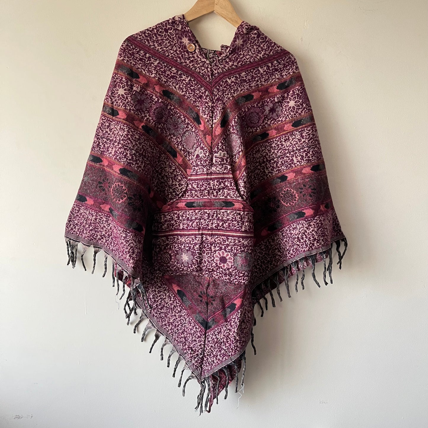 Pahadi Printed Poncho With Hood