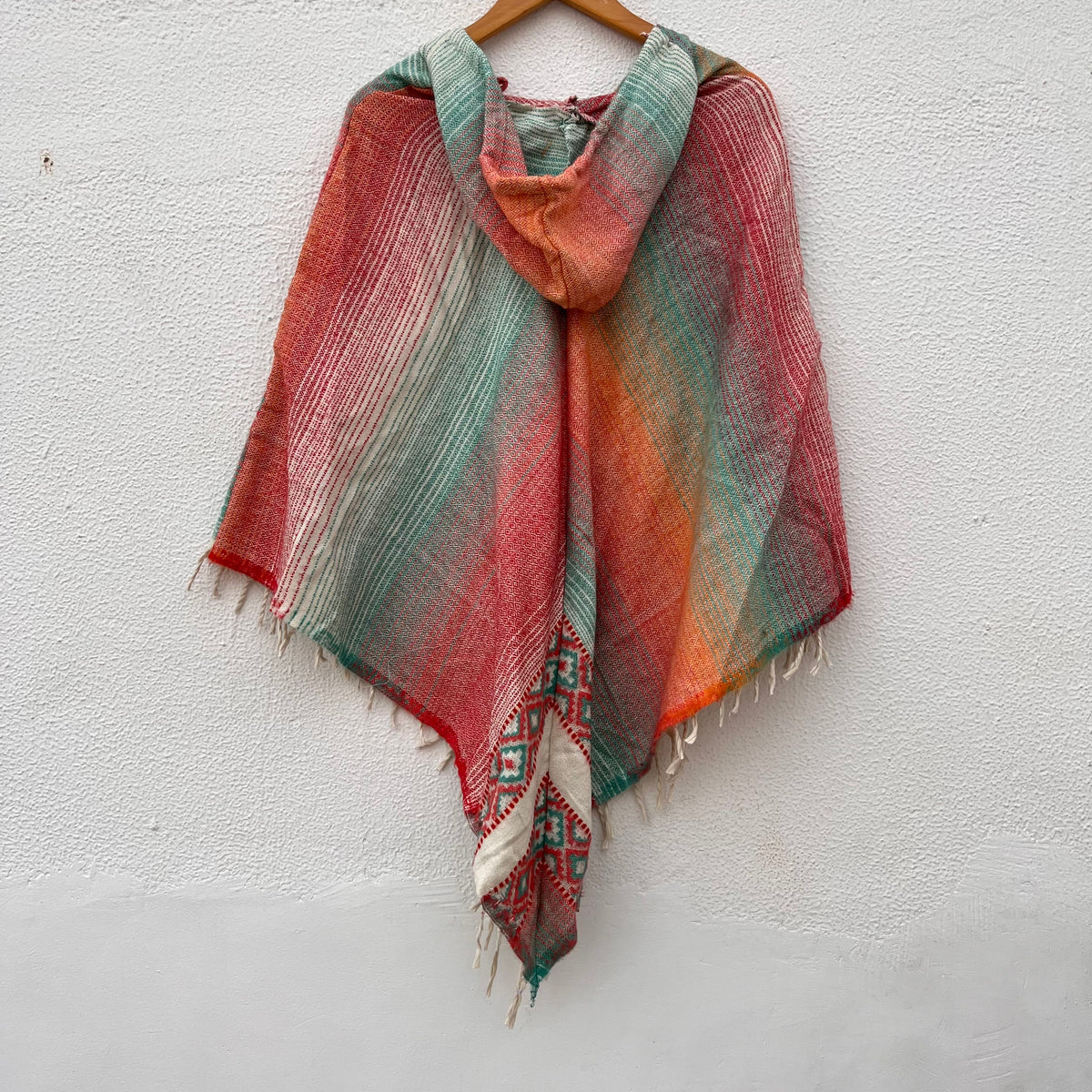 Pahadi Printed Poncho With Hood