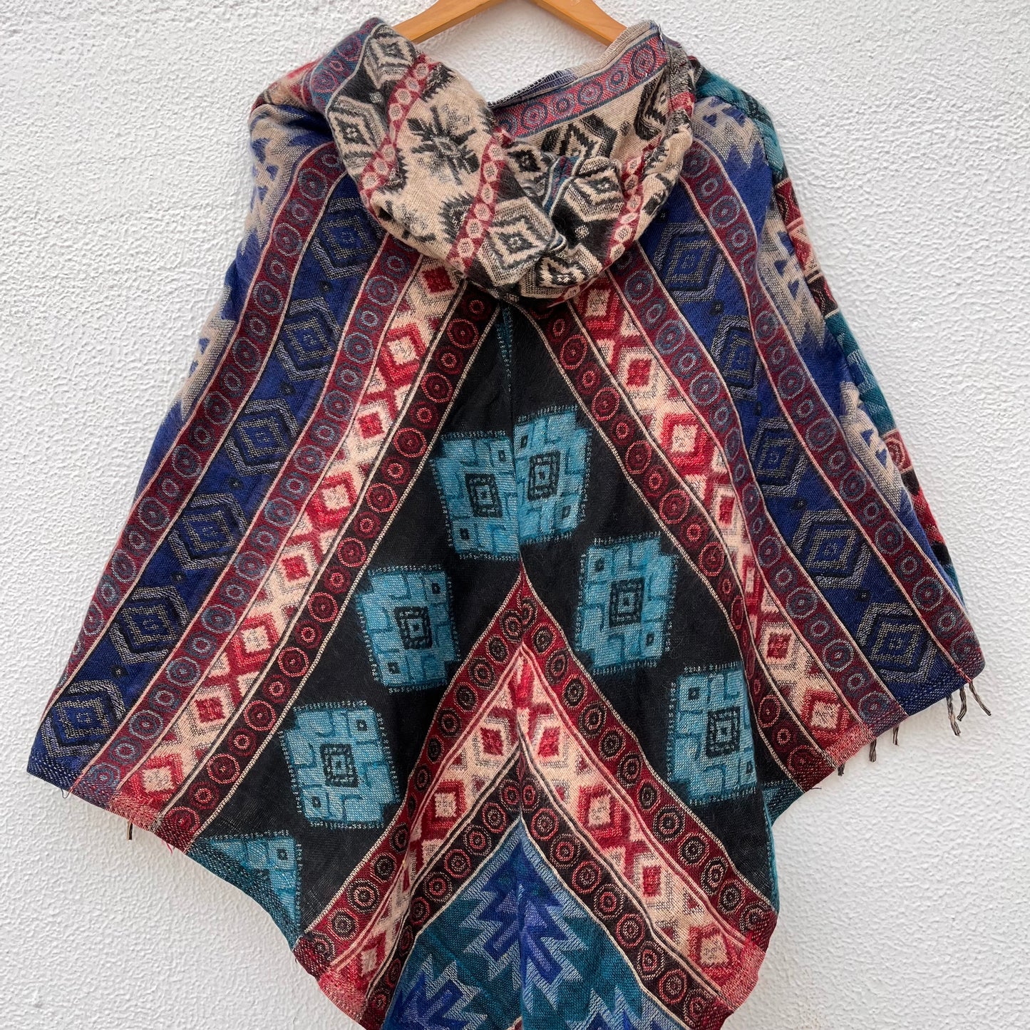 Pahadi Printed Poncho With Hood