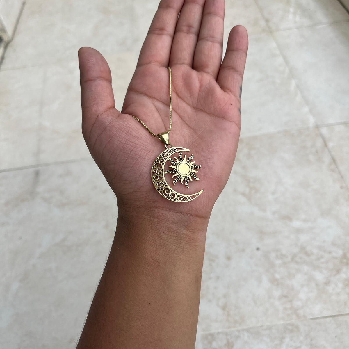 Sun-Moon Pendant & Chain