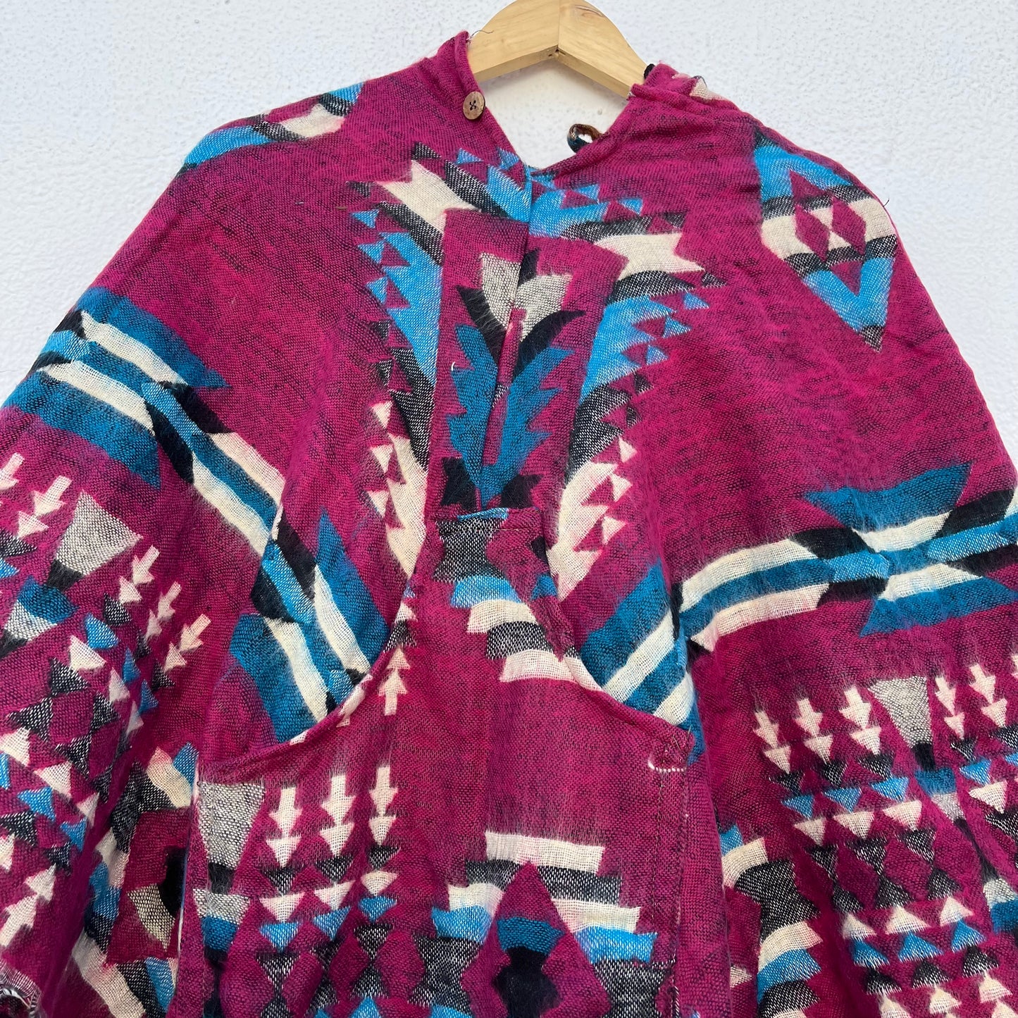 Pahadi Printed Poncho With Hood