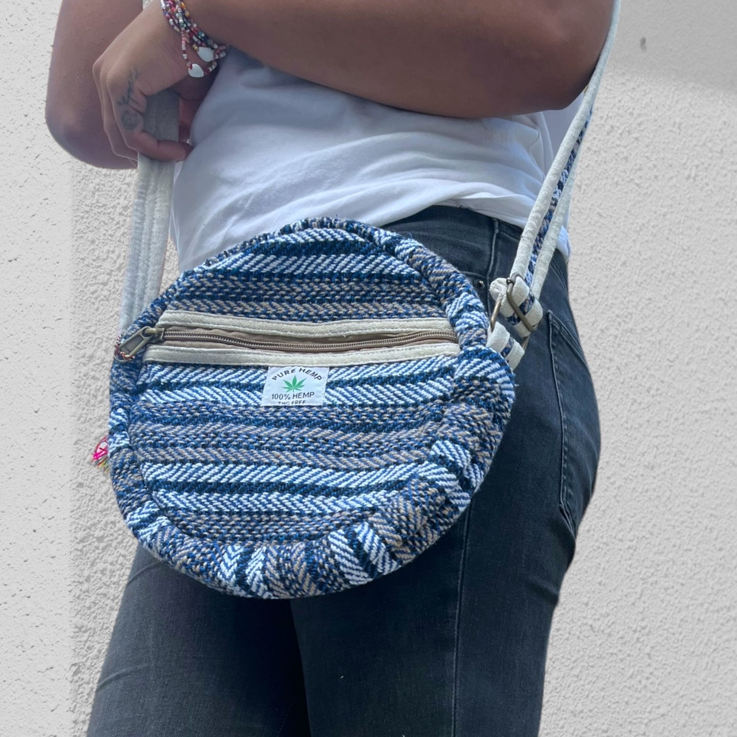 Round Sling Bag - Blue