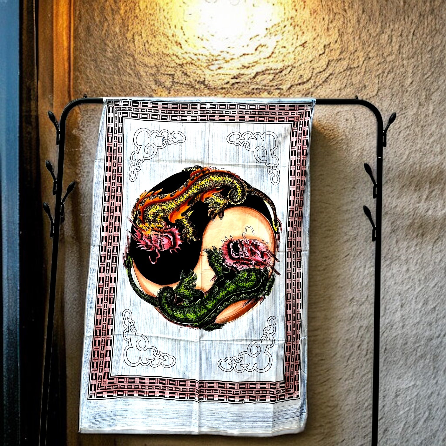 Ying Yang Dragons Wall Tapestry