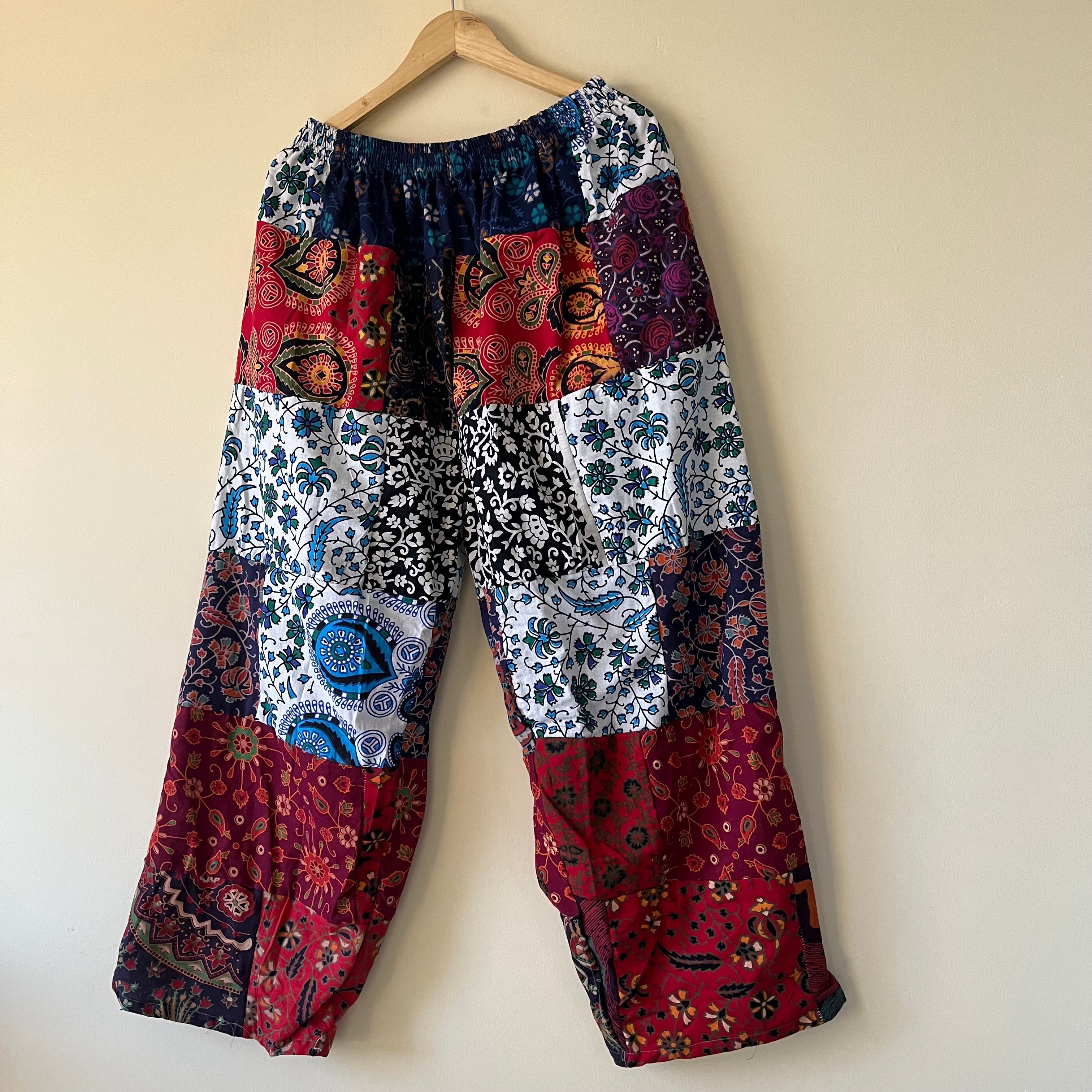 Cotton Patchwork  Pants- Mix Print (Palazzo Style)